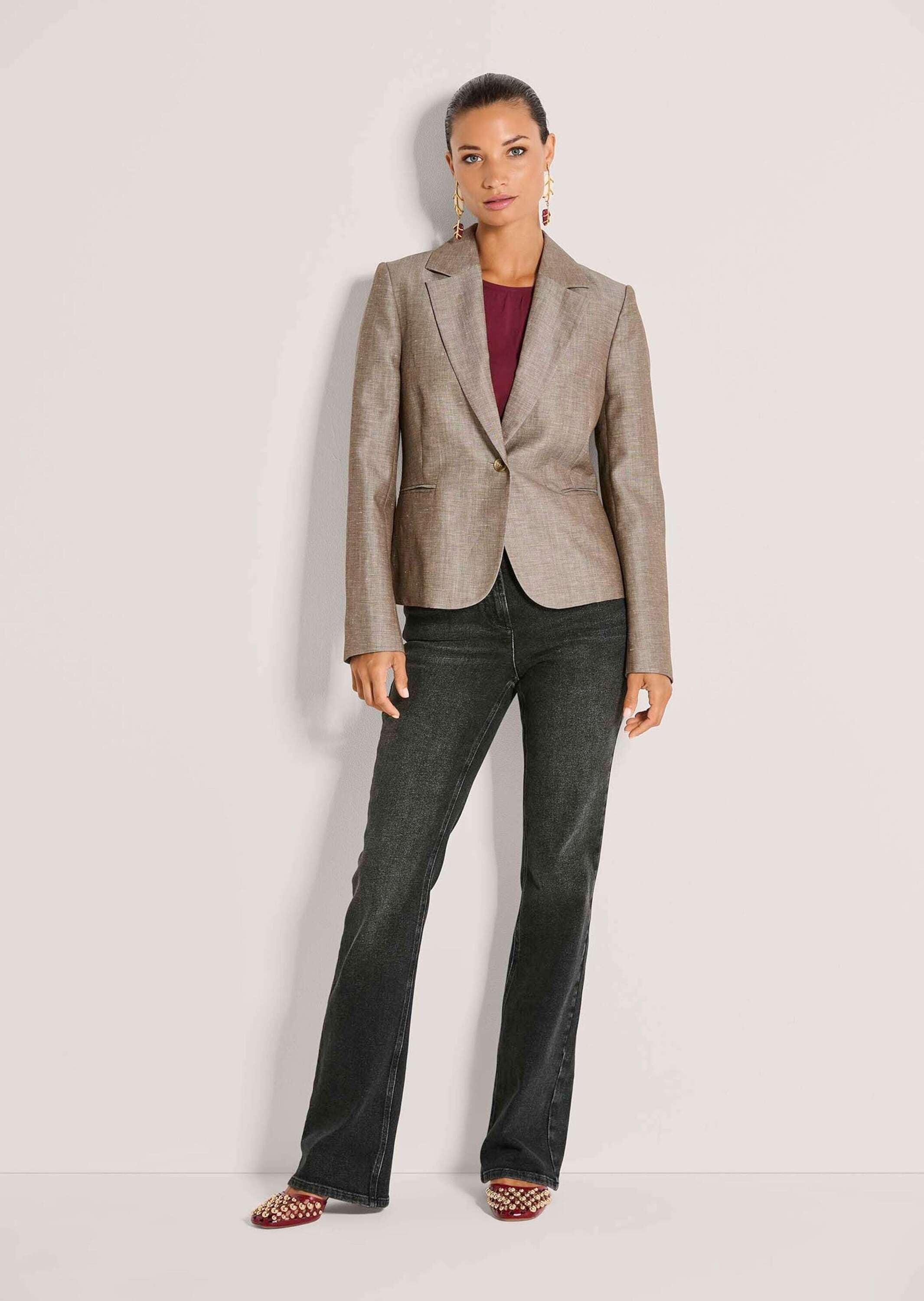 MADELEINE Jackenblazer »Blazer Eleganter Kurzblazer mit Reverskragen« Ärmelschlitz