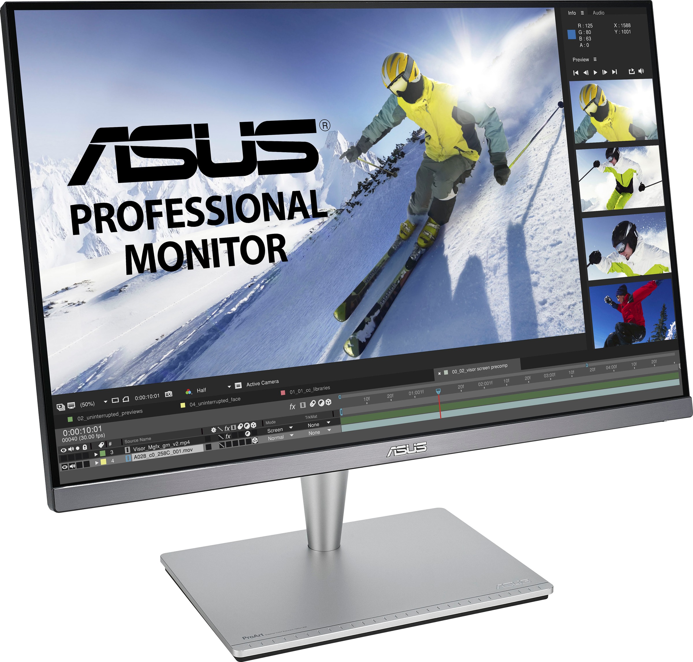 Asus LED-Monitor »PA24AC«, 61 cm/24 Zoll, 1920 x 1200 px, WUXGA, 5 ms Reaktionszeit, 60 Hz