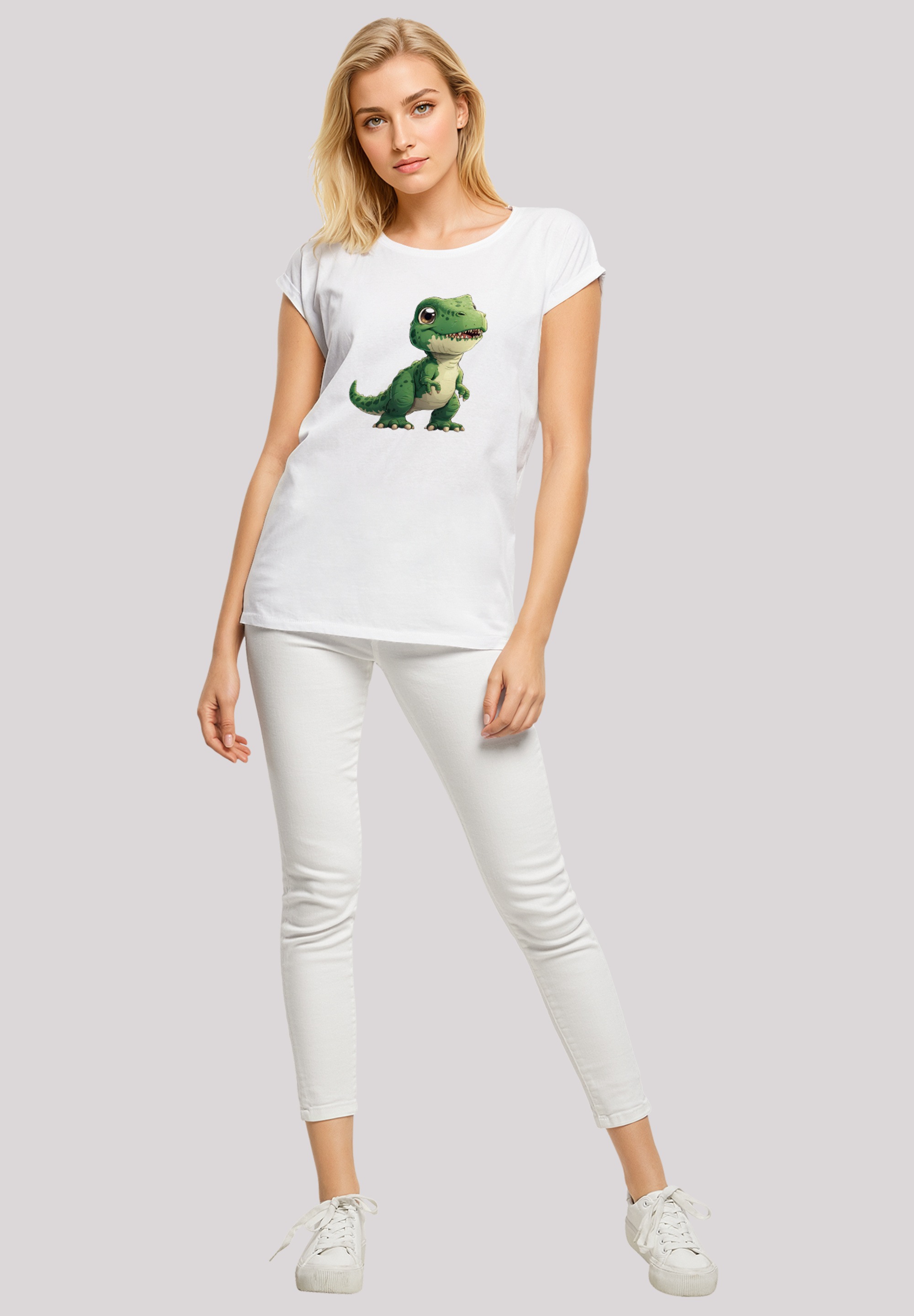 F4NT4STIC T-Shirt »Süßer grüner Dino«, Premium Qualität