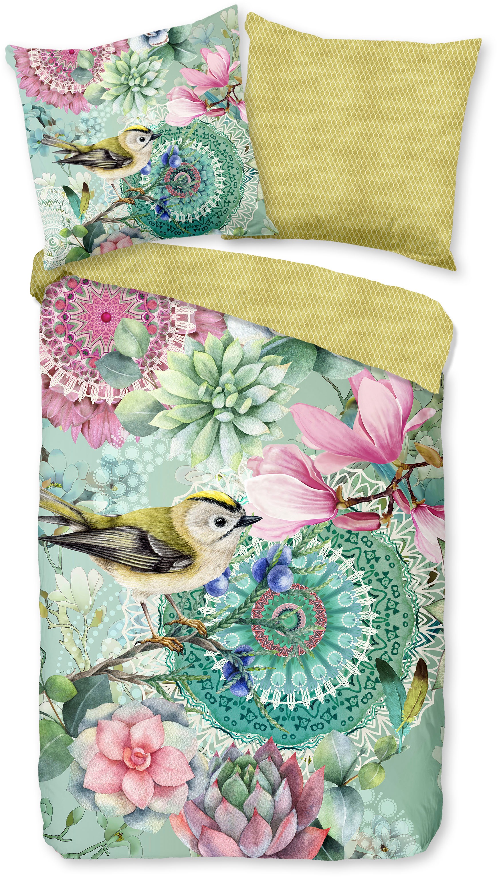 hip Wendebettwäsche "XABINE" 2 Stk. Mako-Satin, 135x200, Reißverschluss, We günstig online kaufen