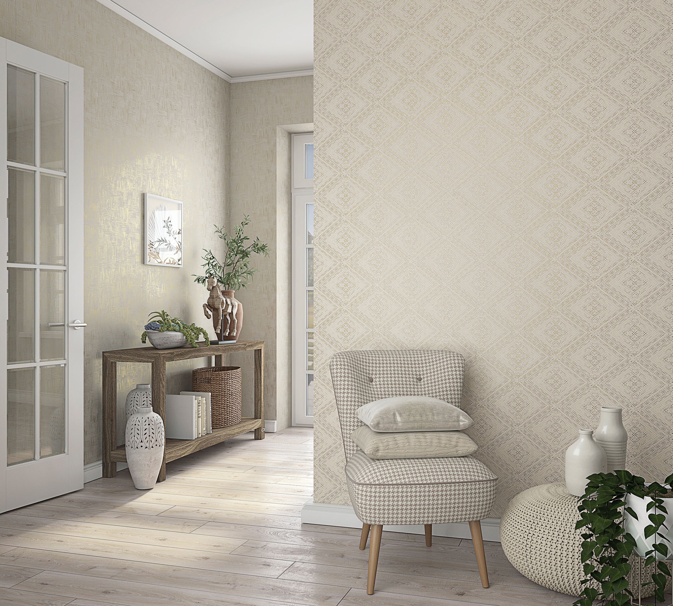 Marburg Vliestapete, Strukturmuster, moderne Tapete für Wohnzimmer Schlafzimmer Küche