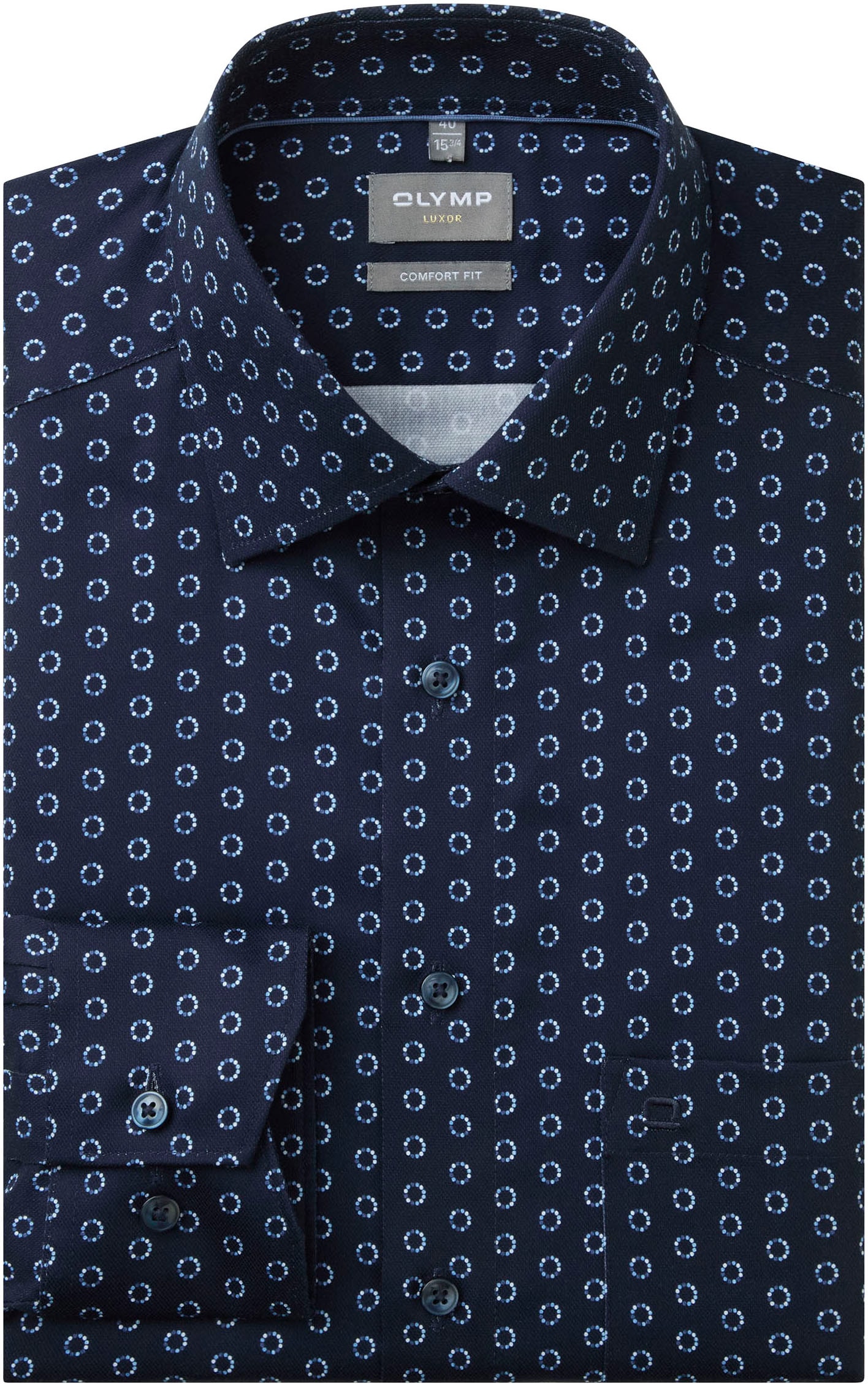 OLYMP Businesshemd »Luxor comfort fit«, dezentes Minimal-Print aus stilisierten Blüten