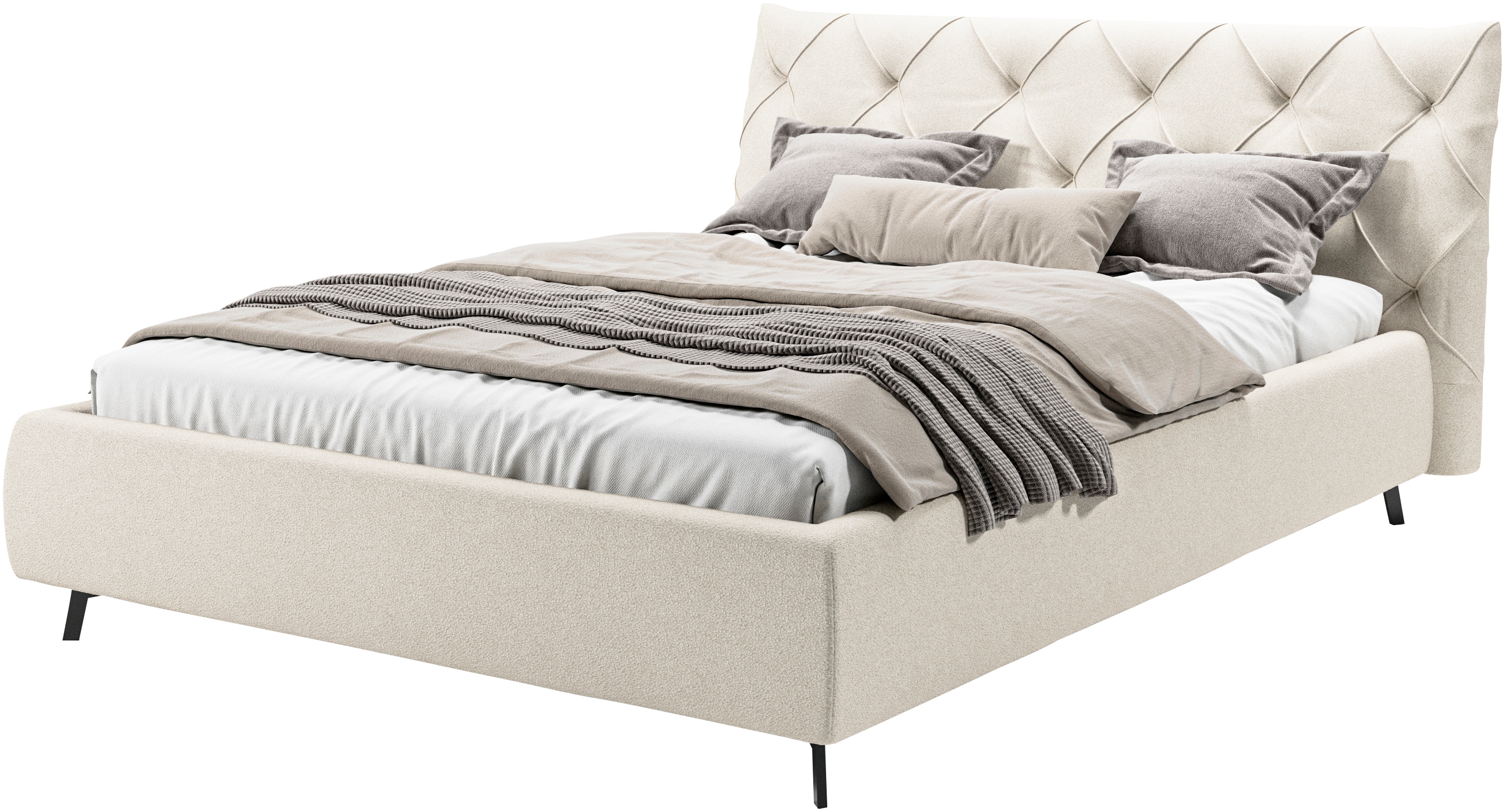 Home affaire "Elloree, in 4 Breiten bis 200cm, auch in Leder" Kopfteilhöhe 105 cm, belastbar bis 280 kg, auch in Überlänge 220cm