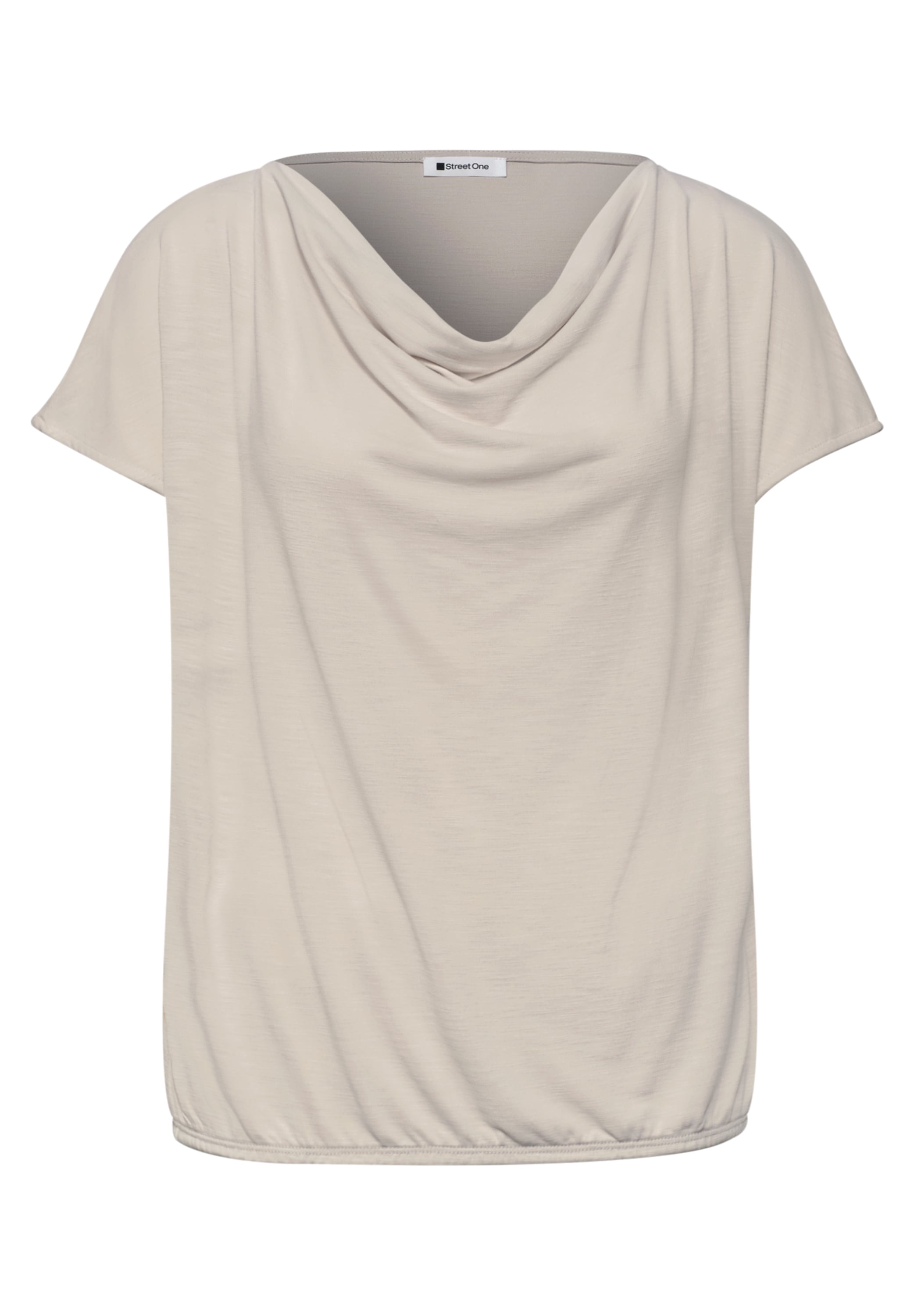 STREET ONE T-Shirt mit Wasserfallausschnitt