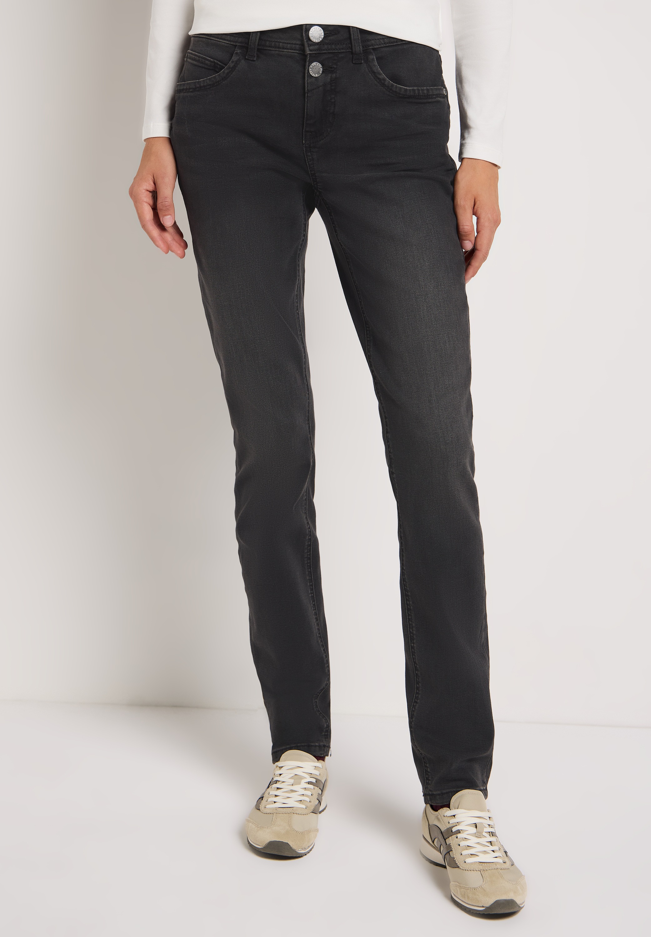 STREET ONE STUDIO Comfort-fit-Jeans in dunkelblauer Waschung günstig online kaufen