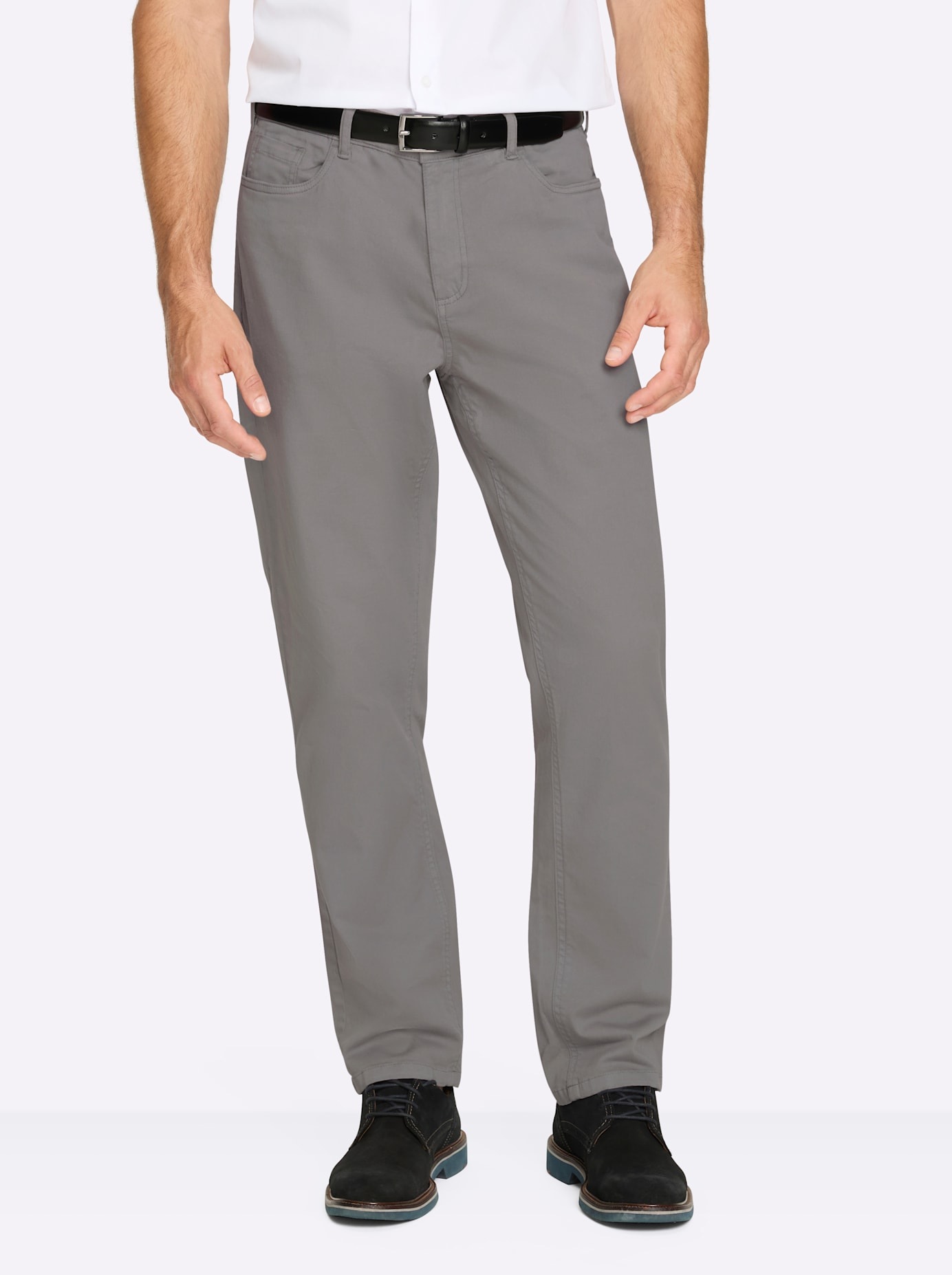 MARCO DONATI Herren 5-Pocket-Hosegrau, Gr. 60, unifarben, 97% Baumwolle, 3% Elasthan, Hosen