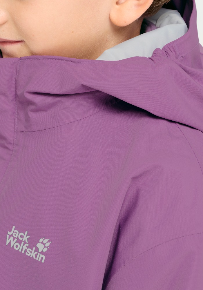 Jack Wolfskin 3-in-1-Funktionsjacke »ICELAND 3IN1 PRINT JKT K« mit Kapuze Alwetterjacke für Kinder, wasser- und winddicht, warm