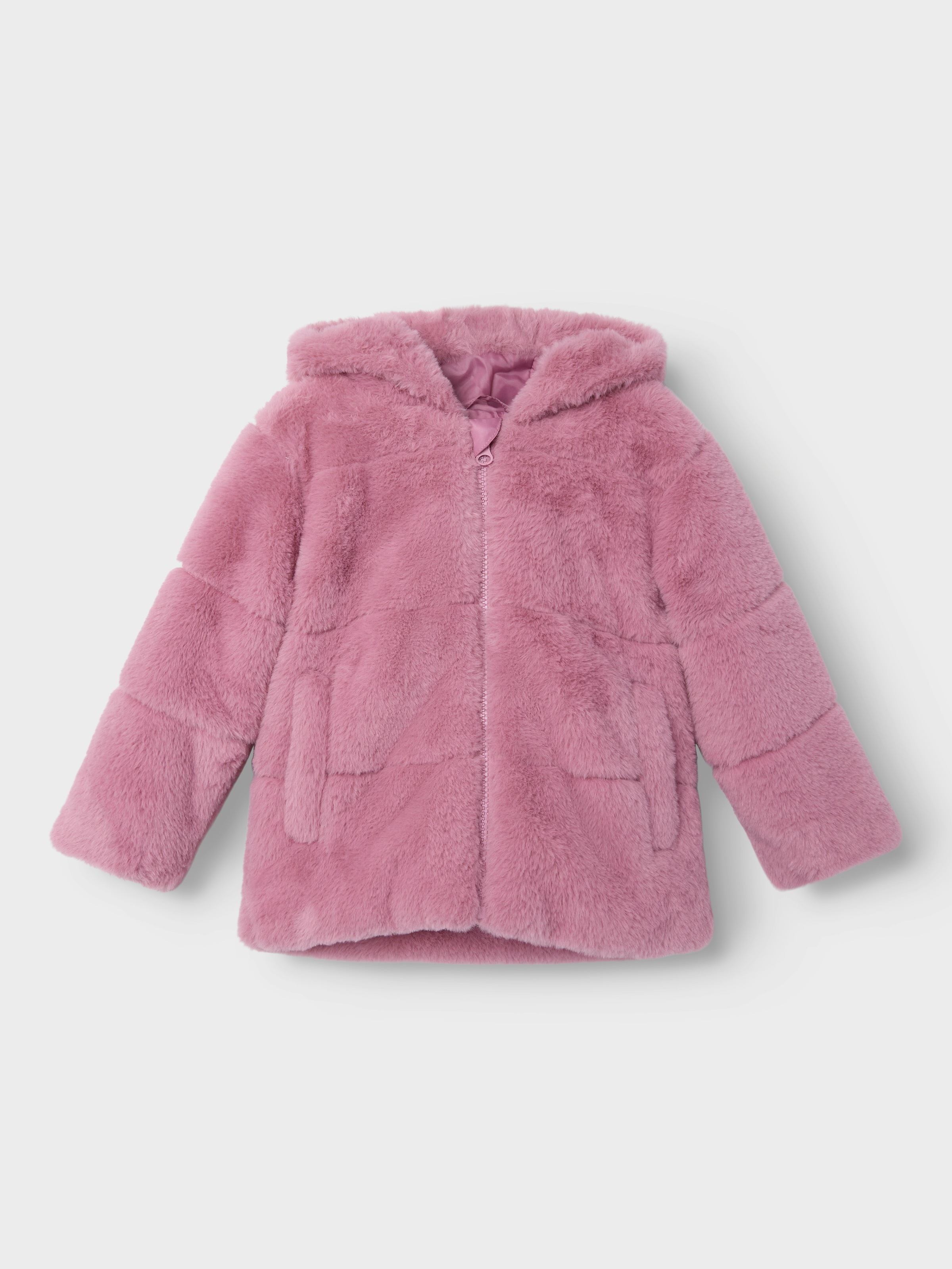 Name It Fellimitatjacke »NMFMILA FAUX FUR JACKET W HOOD PB«, mit Kapuze