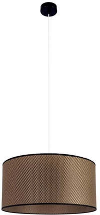 Leonique Pendelleuchte »Maeve«, Stoffschirm mit Schwarz-Braun-Gold flammig-flammig, BAUR | 1 Metall, aus Pendelleuchte