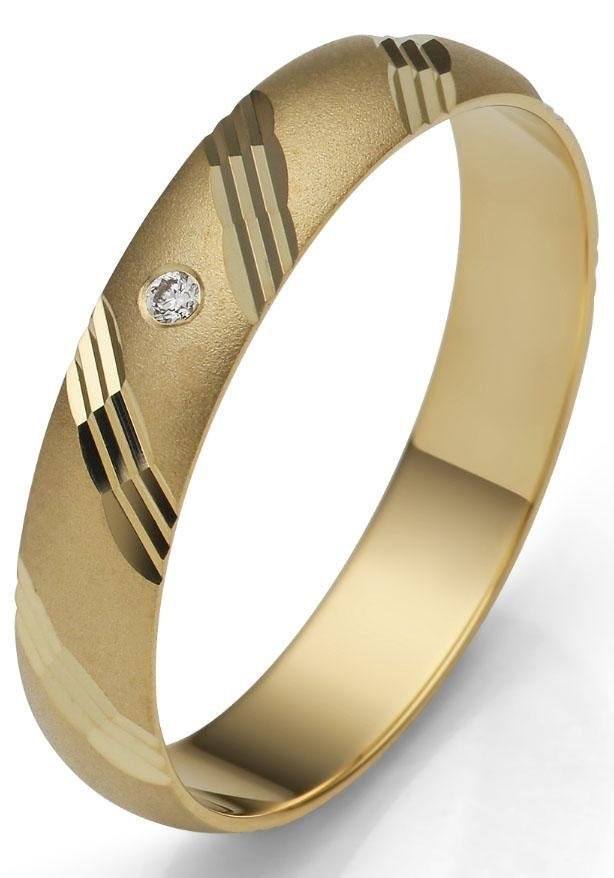 Firetti Trauring »Schmuck Geschenk Gold 375 Hochzeit Ehering "LIEBE"«, Made in Germany, wahlweise mit oder ohne Brillanten
