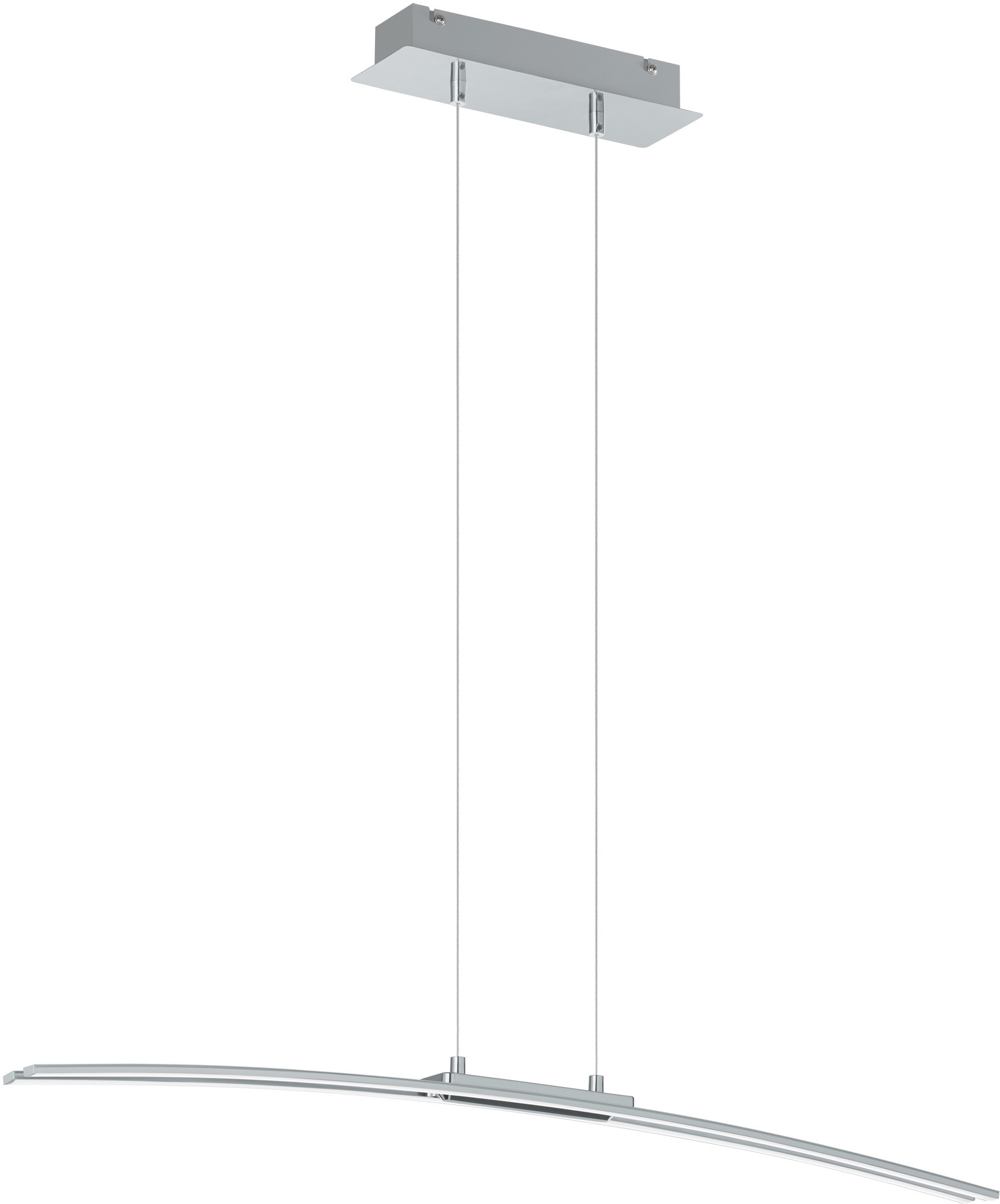 EGLO Hängeleuchte »LASANA Pendellampe, Alu, Stahl und Kunststoff, IP20, Wohnzimmerlampe«, 1 flammig, Leuchtmittel LED-Board | LED fest integriert, Hängeleuchte, L90 x H110, chrom, 30W inkl.