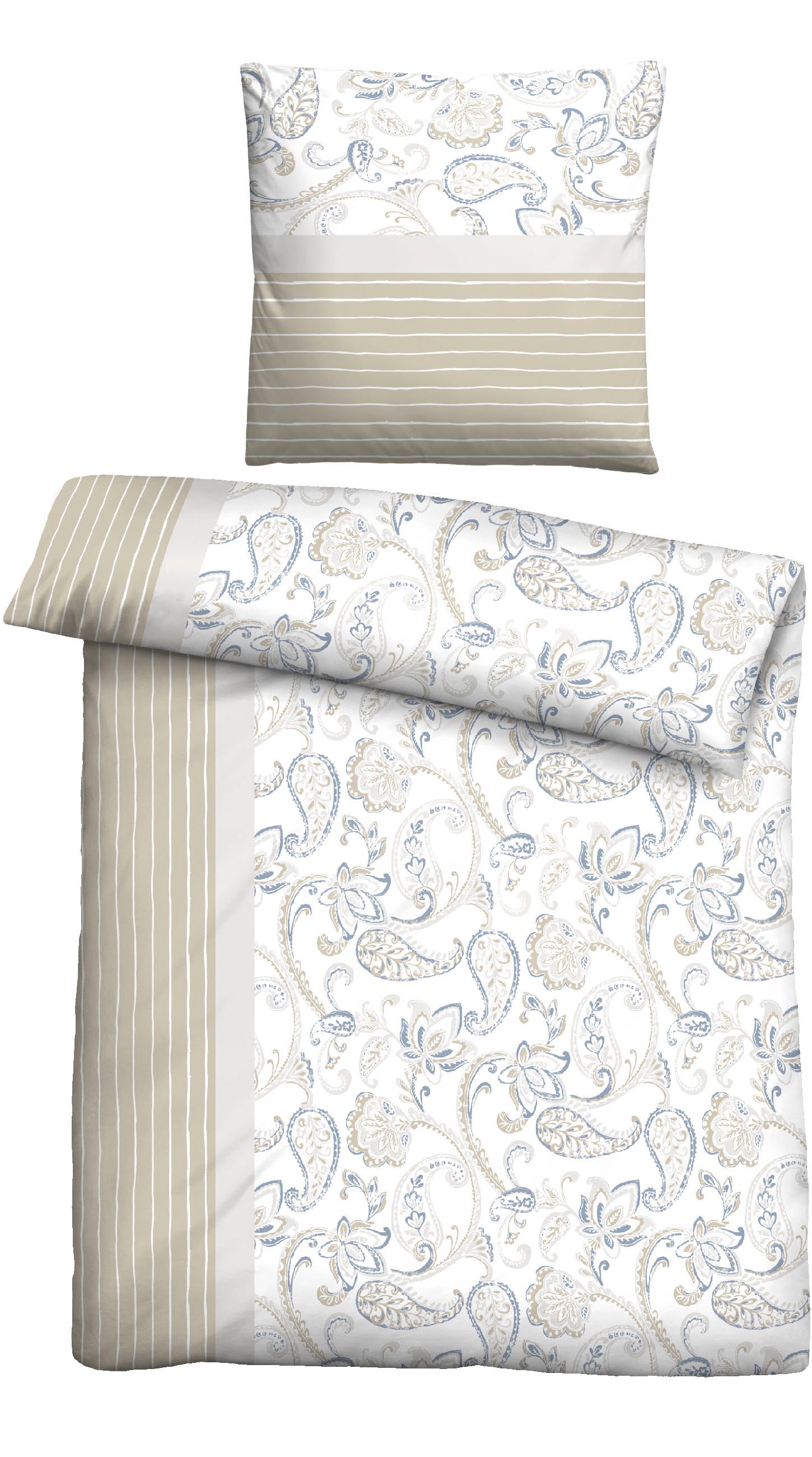 Castell - Markenbettwäsche Bettwäsche »0351110«, Poly-Cotton, wohlig warm, pflegeleicht, atmungsaktiv, Reißverschluss