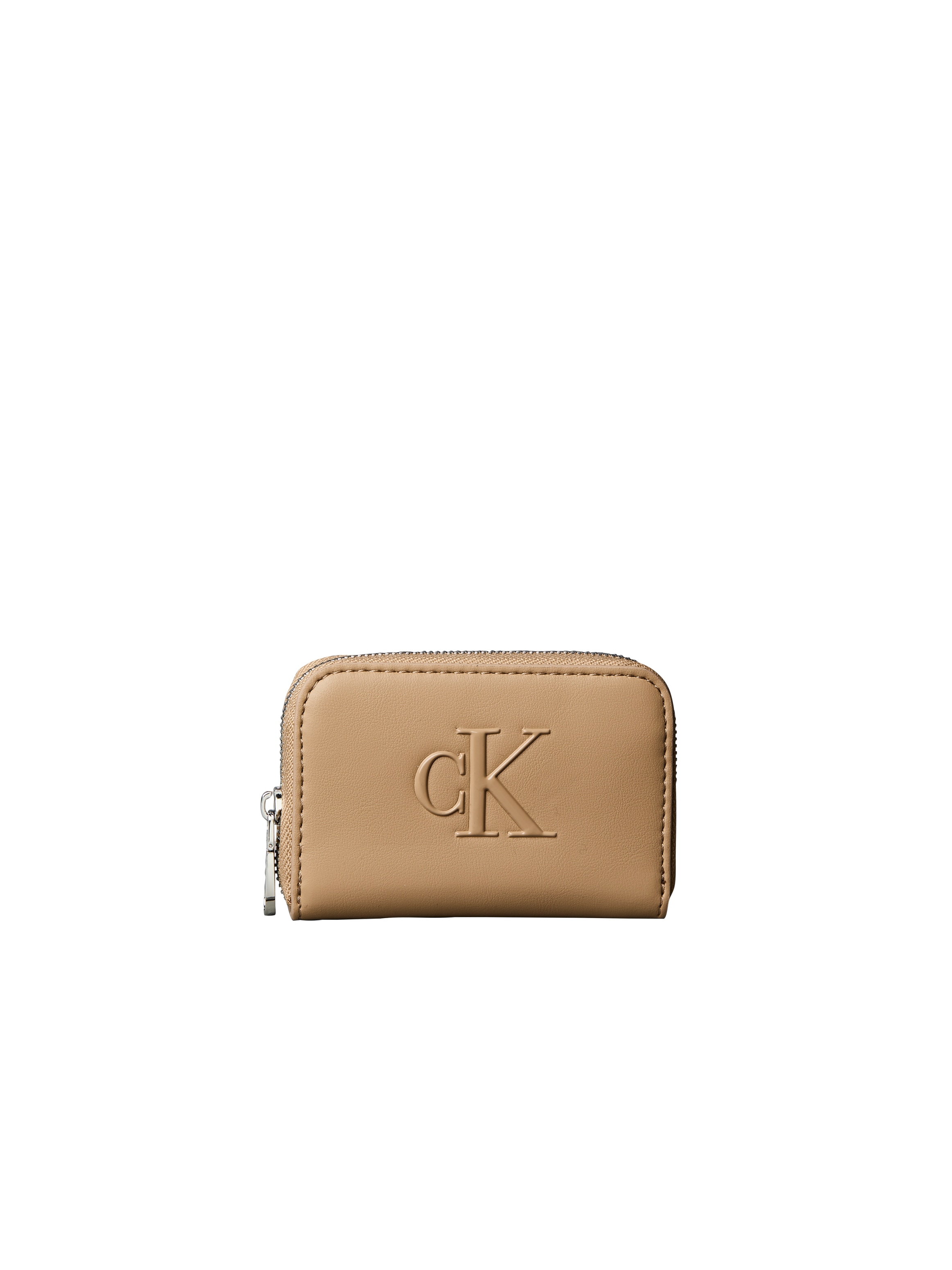 Calvin Klein Geldbörse "BOLD CK MEDIUM ZIP AROUND" Mini Portemonnaie, Geldbeutel, Money Pocket mit CK-Logo