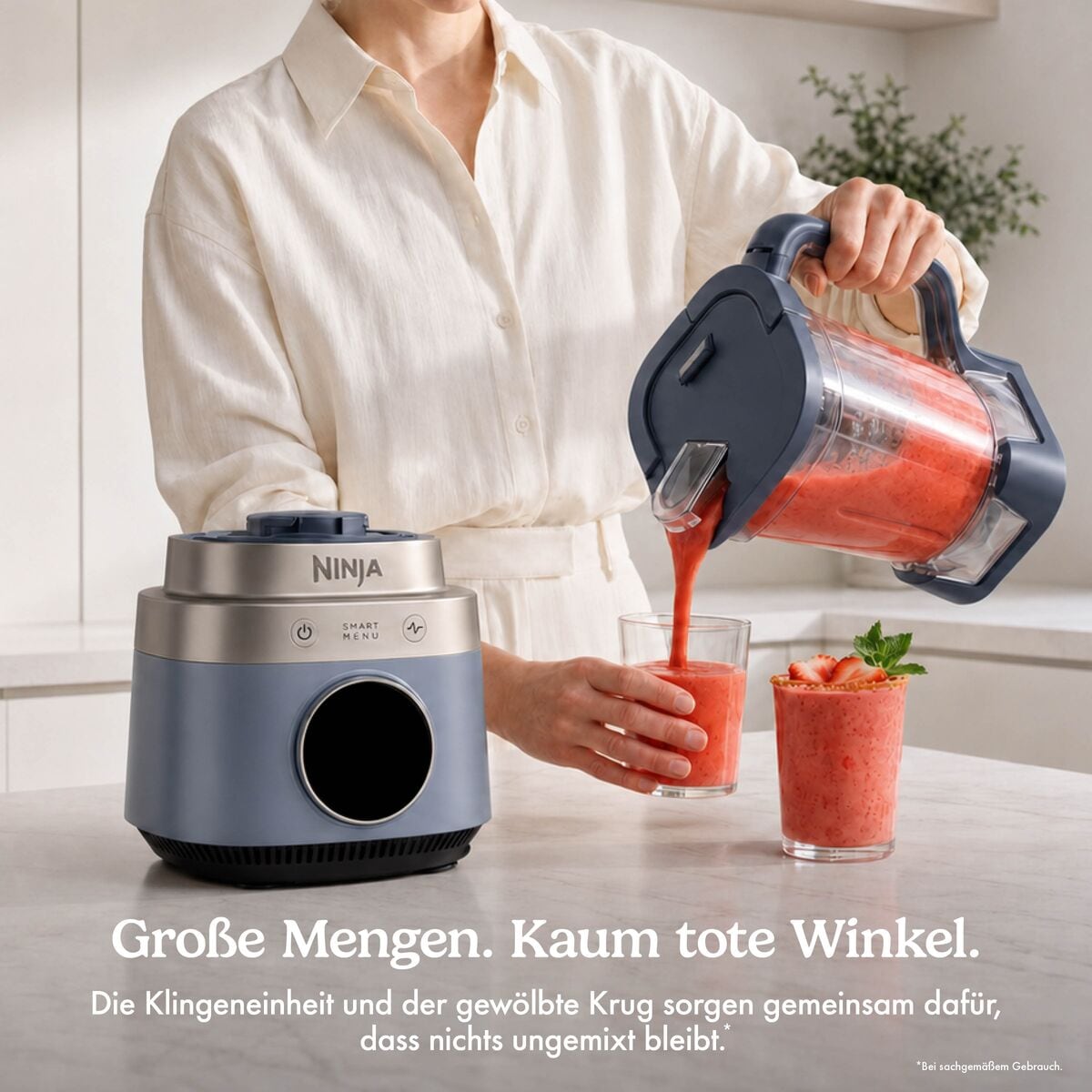 NINJA Standmixer »LB201EUBL1 Ninja CrushBOSS intelligenter Mixer  Graublau« 1200 W