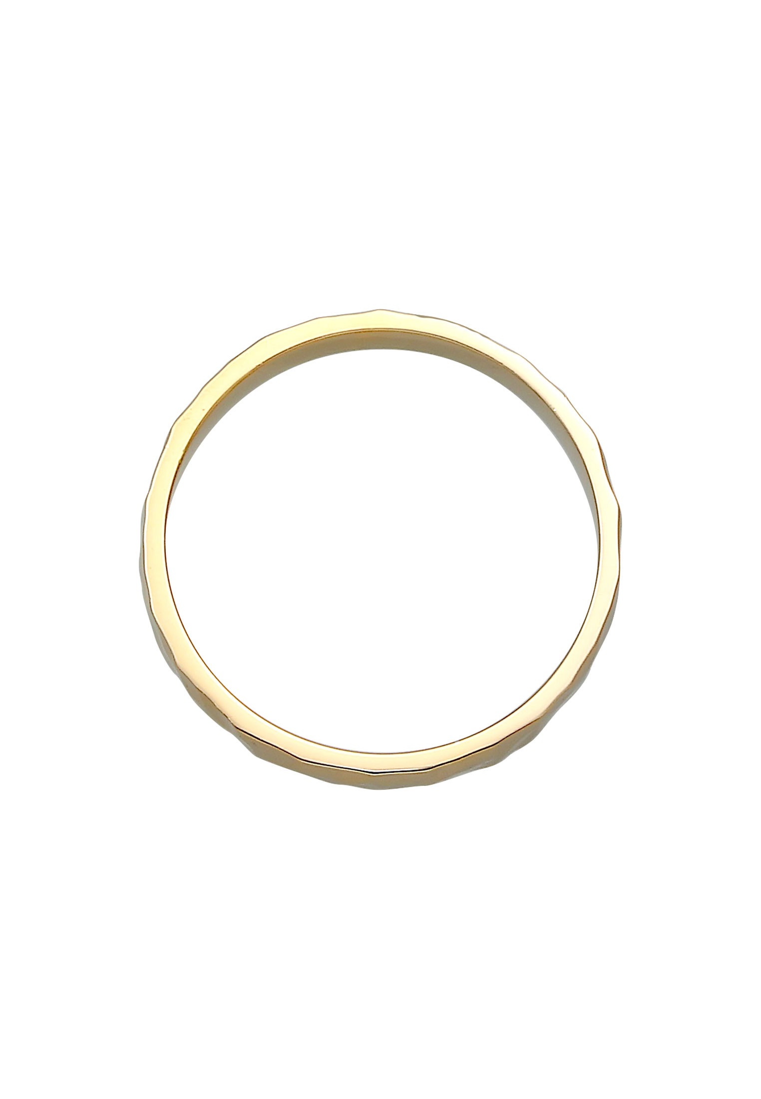 ELLI Basic Bandring Fine Hammered 925 Silver Size 54 Gold 2