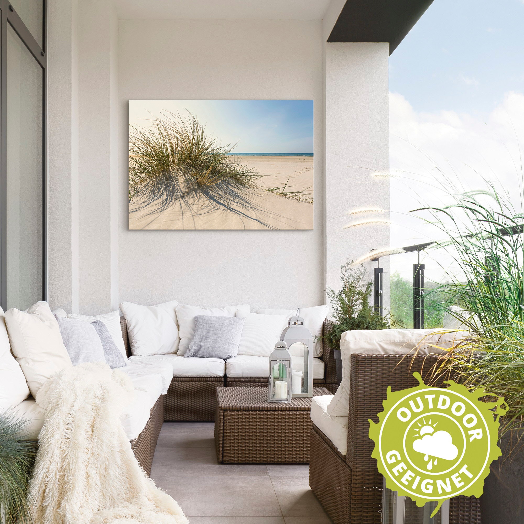 Artland Wandbild »Strandgras«, Küste, (1 St.), als Alubild, Outdoorbild, Leinwandbild, Poster, Wandaufkleber