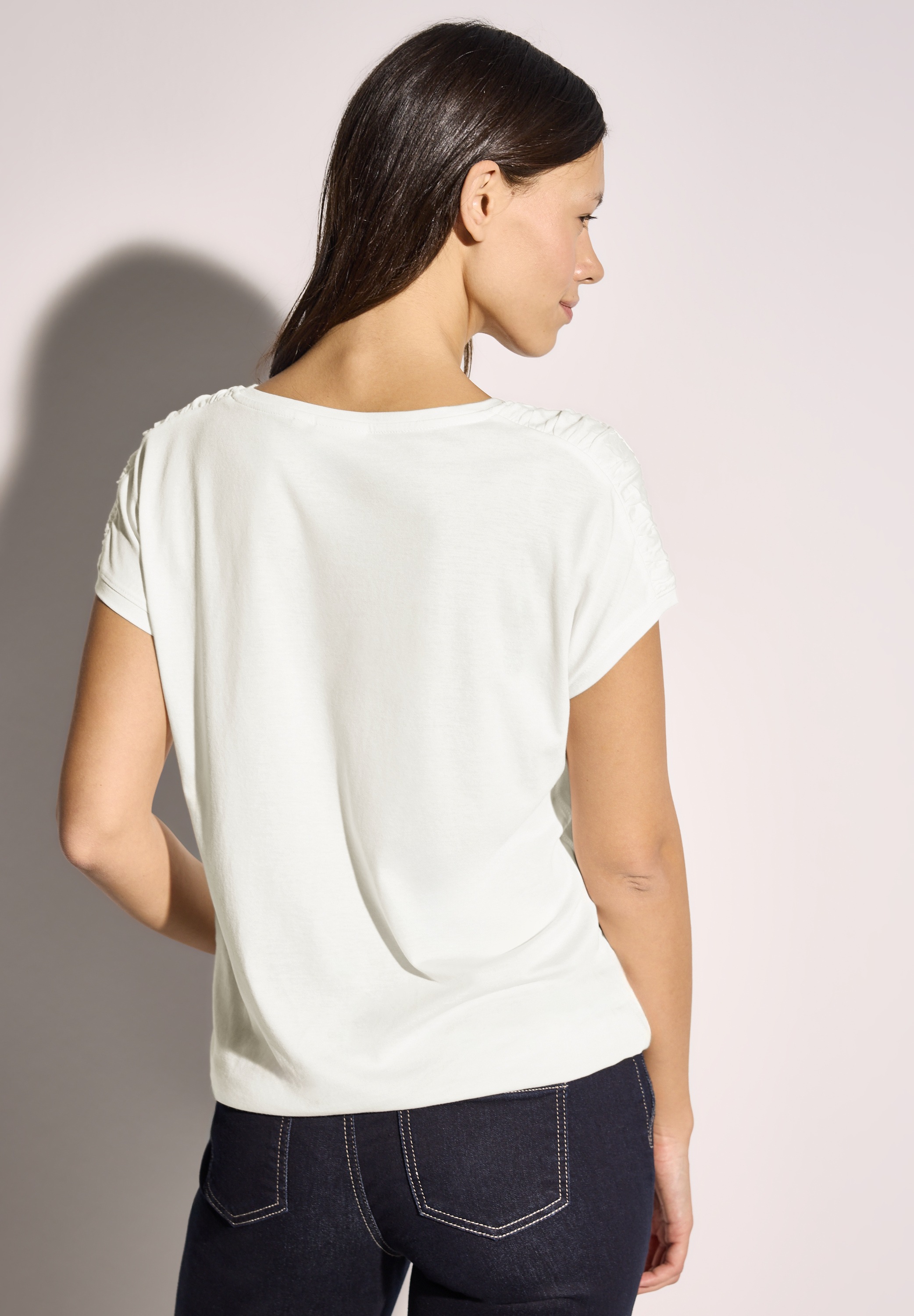 Cecil T-Shirt, mit Tunnelzug am Saum günstig online kaufen