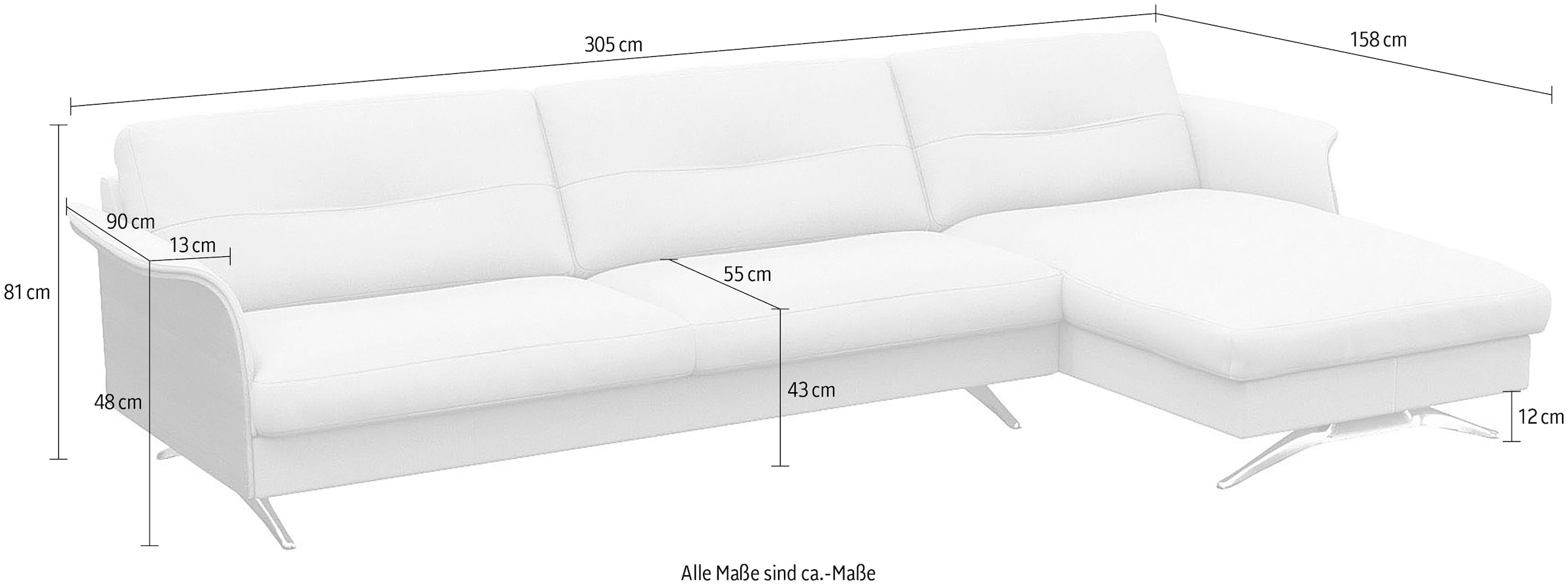 FLEXLUX Ecksofa »Glow«, Theca Furniture UAB