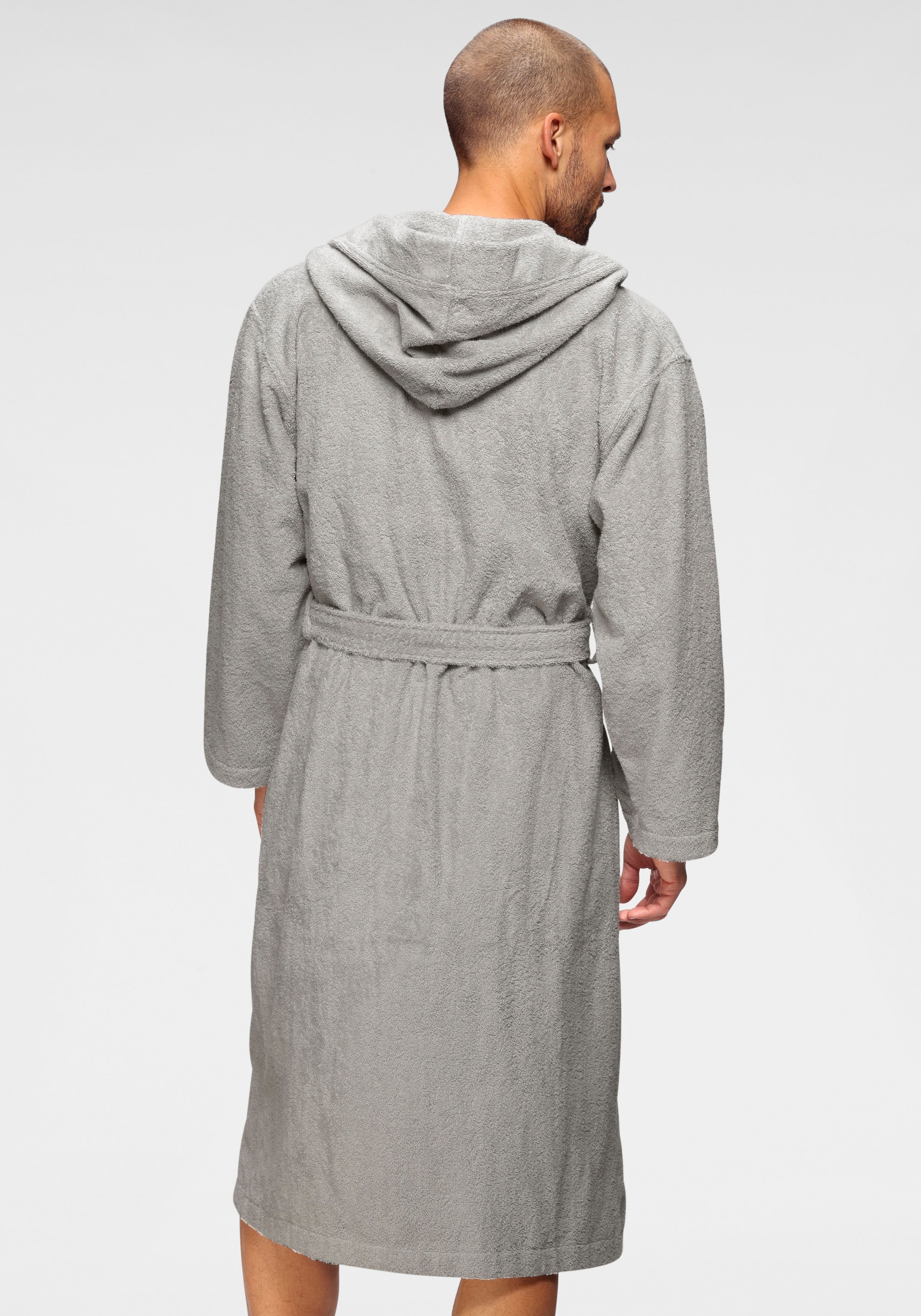 KangaROOS Unisex-Bademantel »Cassidy, für Damen & Herren, Standardlänge & Überlänge«, (1 St.), mit Taschen, Männer und Frauen, Baumwolle, Reise, Hotel, Sauna, S-3XL