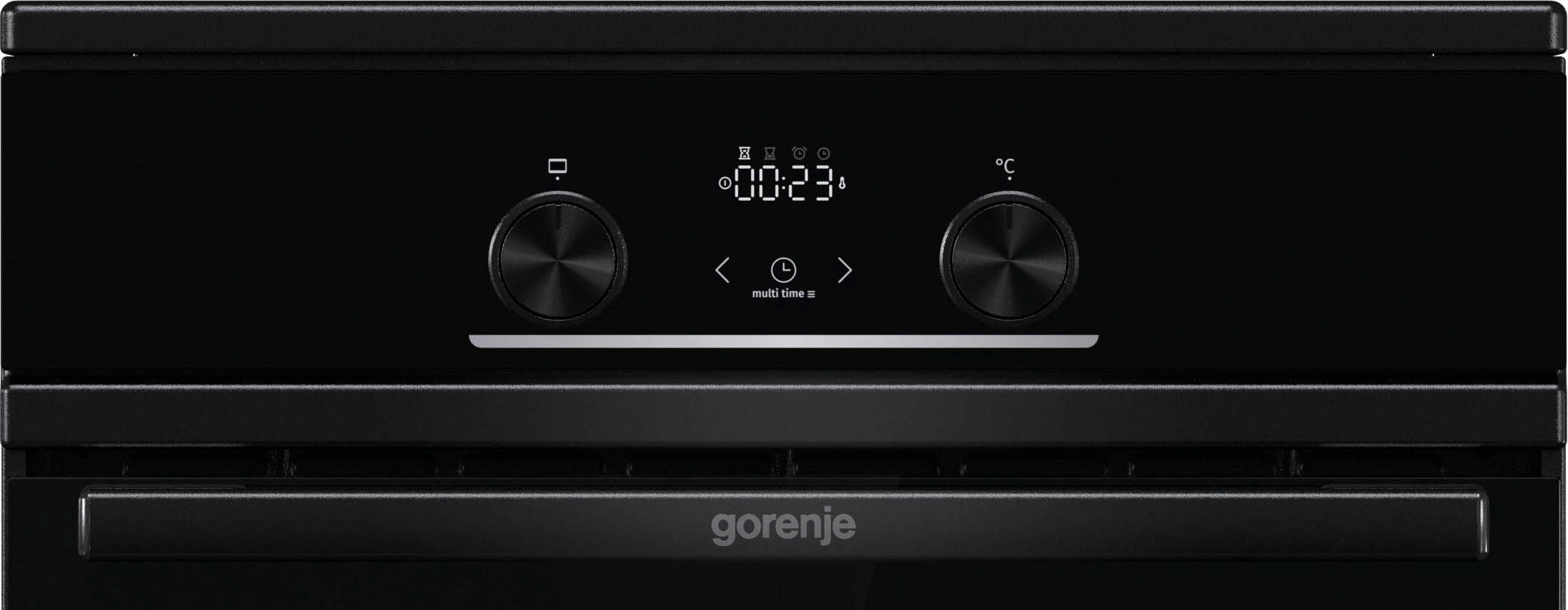 GORENJE Induktions-Standherd »GEIT5C60BPG«, mit 2-fach-Teleskopauszug, Aqua Clean