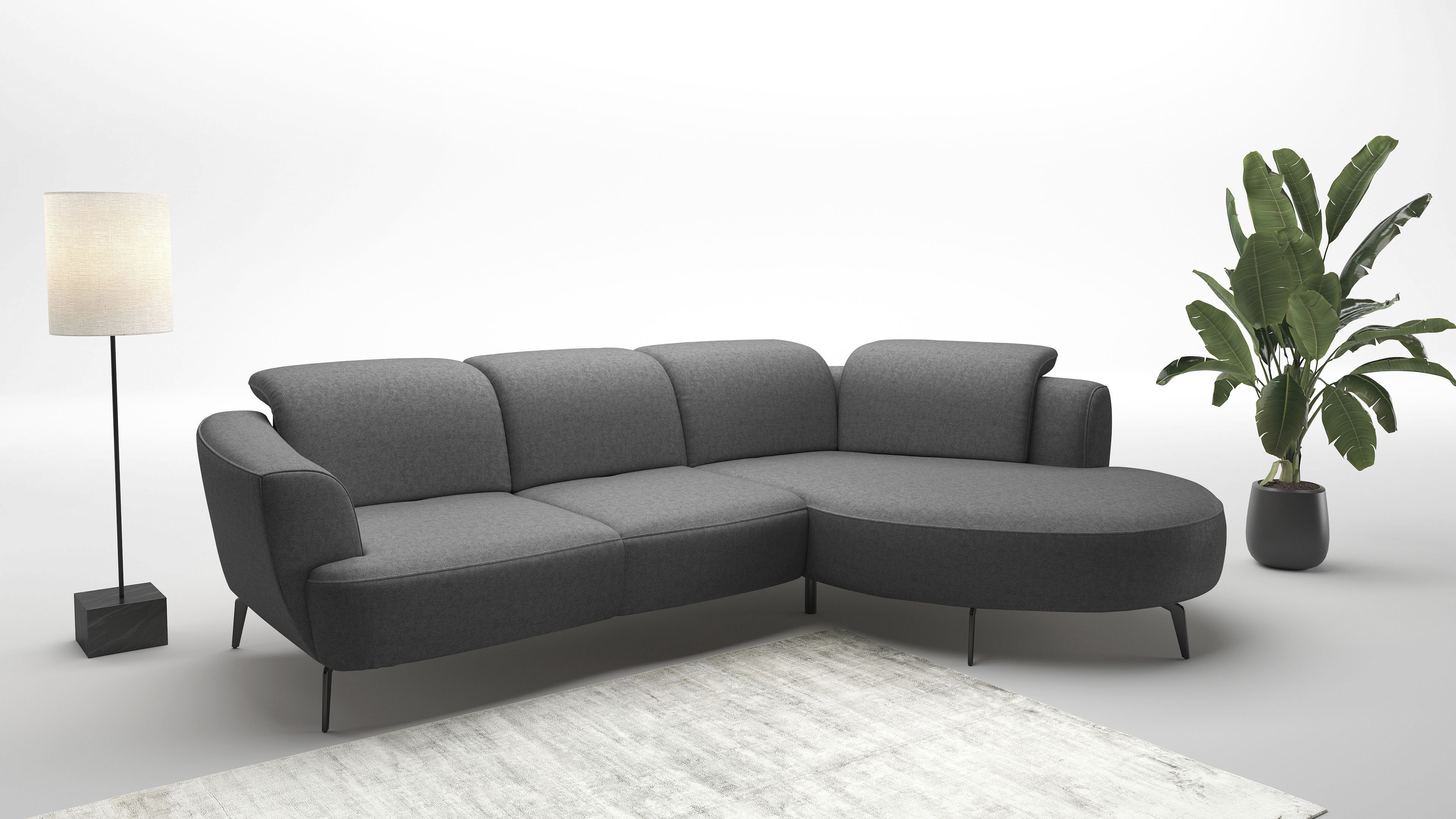 sit&more Ecksofa "Zoe" ink.Sitztiefenverstellung, wahlweise mit Kopfteilverstellung