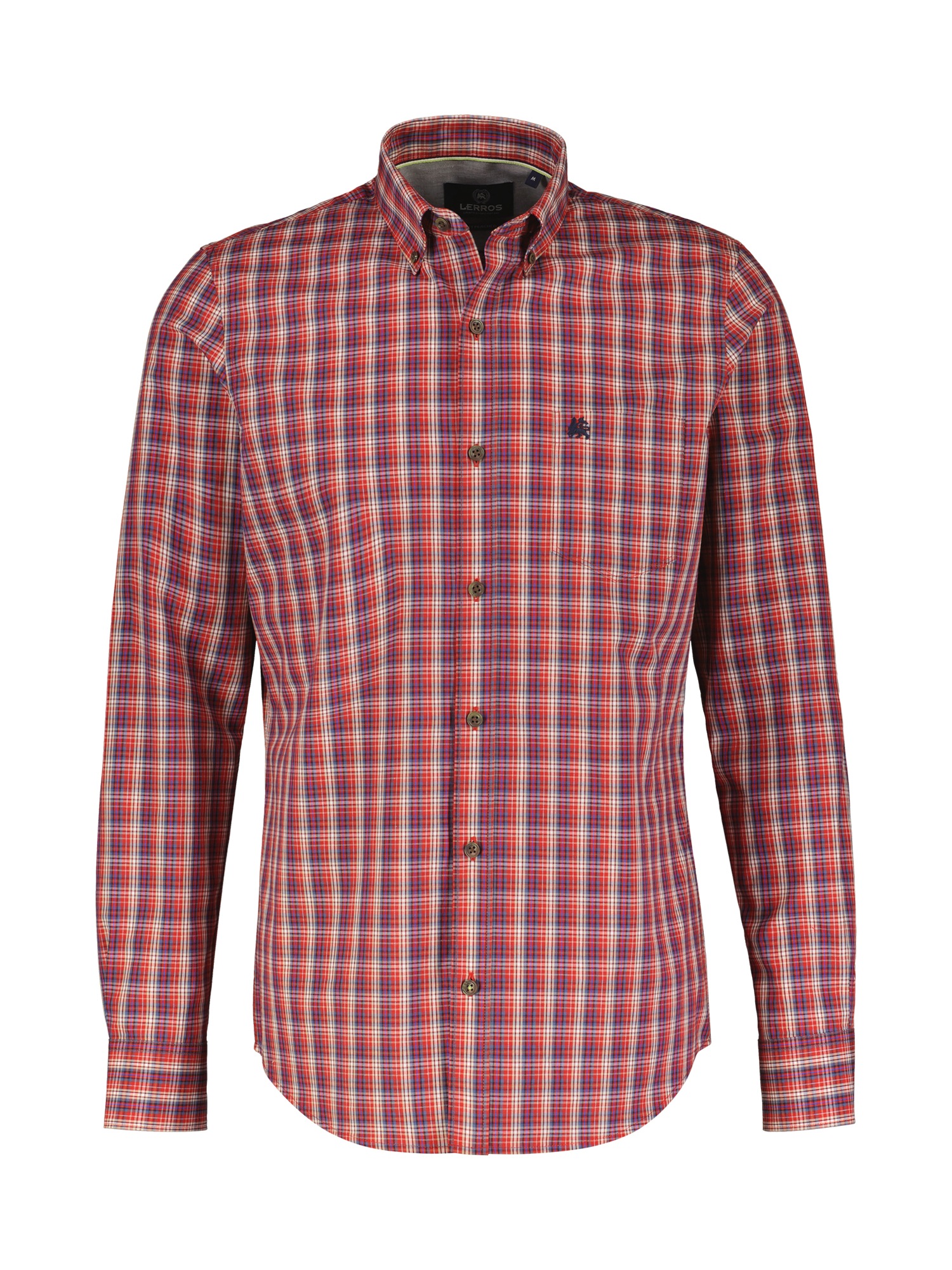 LERROS Karohemd »LERROS Kariertes Herrenhemd mit Button-down-Kragen«