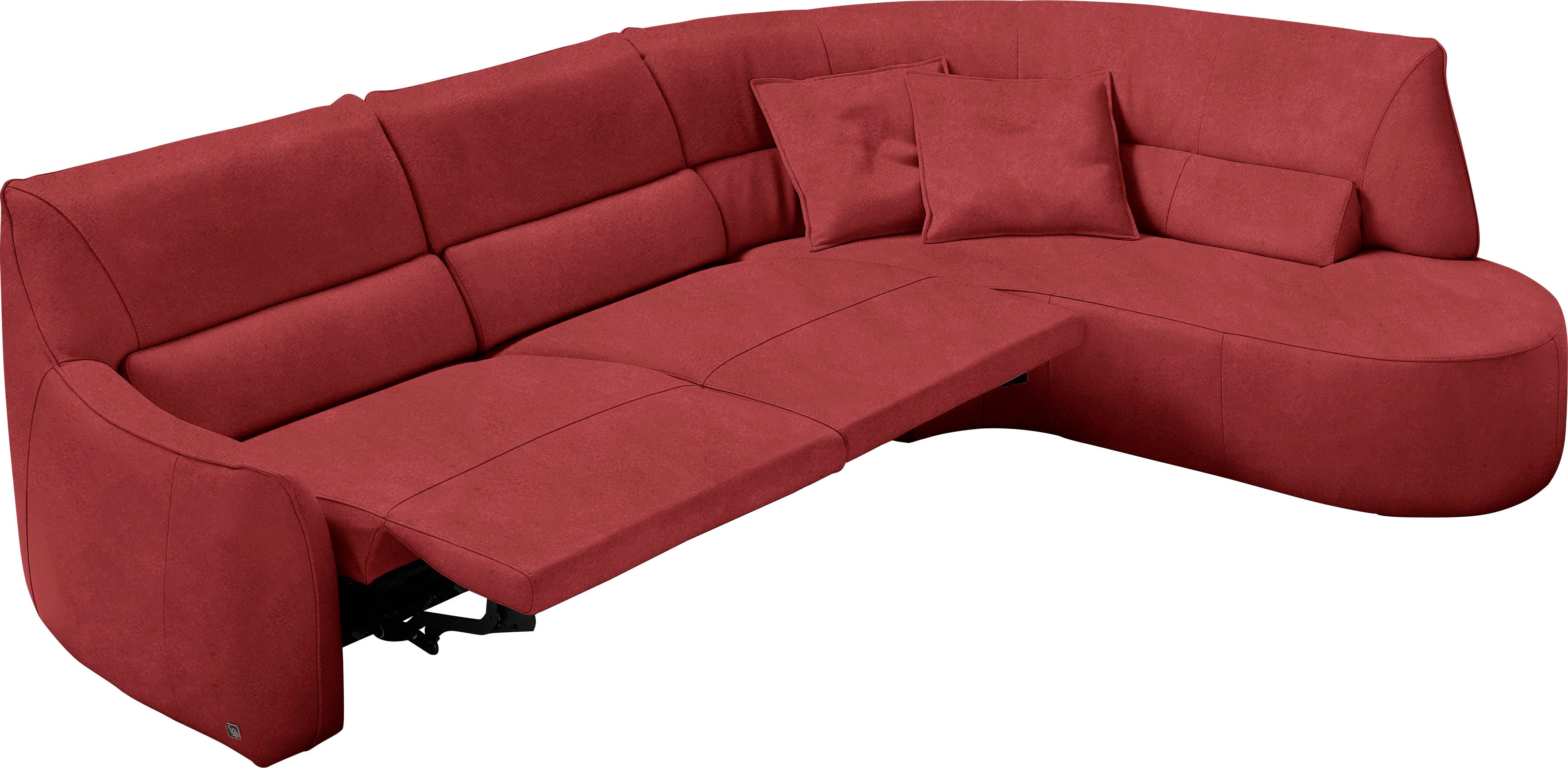 Thumbnail - Egoitaliano Ecksofa "Puffy, extravagant & edel, Retro Designsofa, hoher Sitzkomfort, L-Form" mit Ottomane, wahlweise mit...