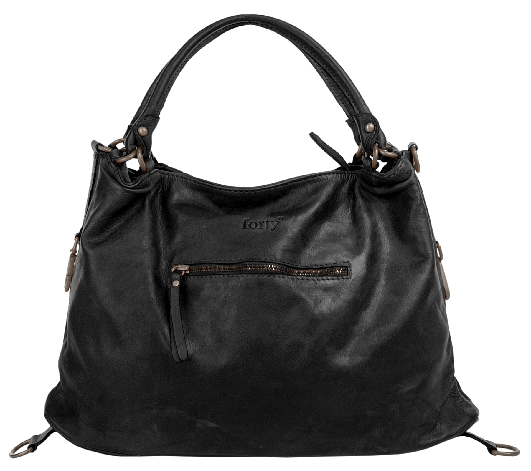 forty° Shopper, echt Leder, Made in Italy
