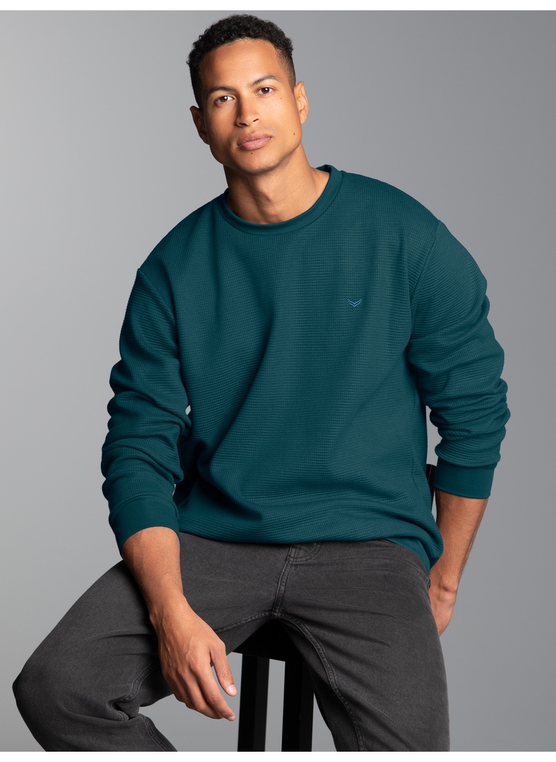 Trigema Sweatshirt "TRIGEMA Sweatshirt in Waffeloptik" günstig online kaufen