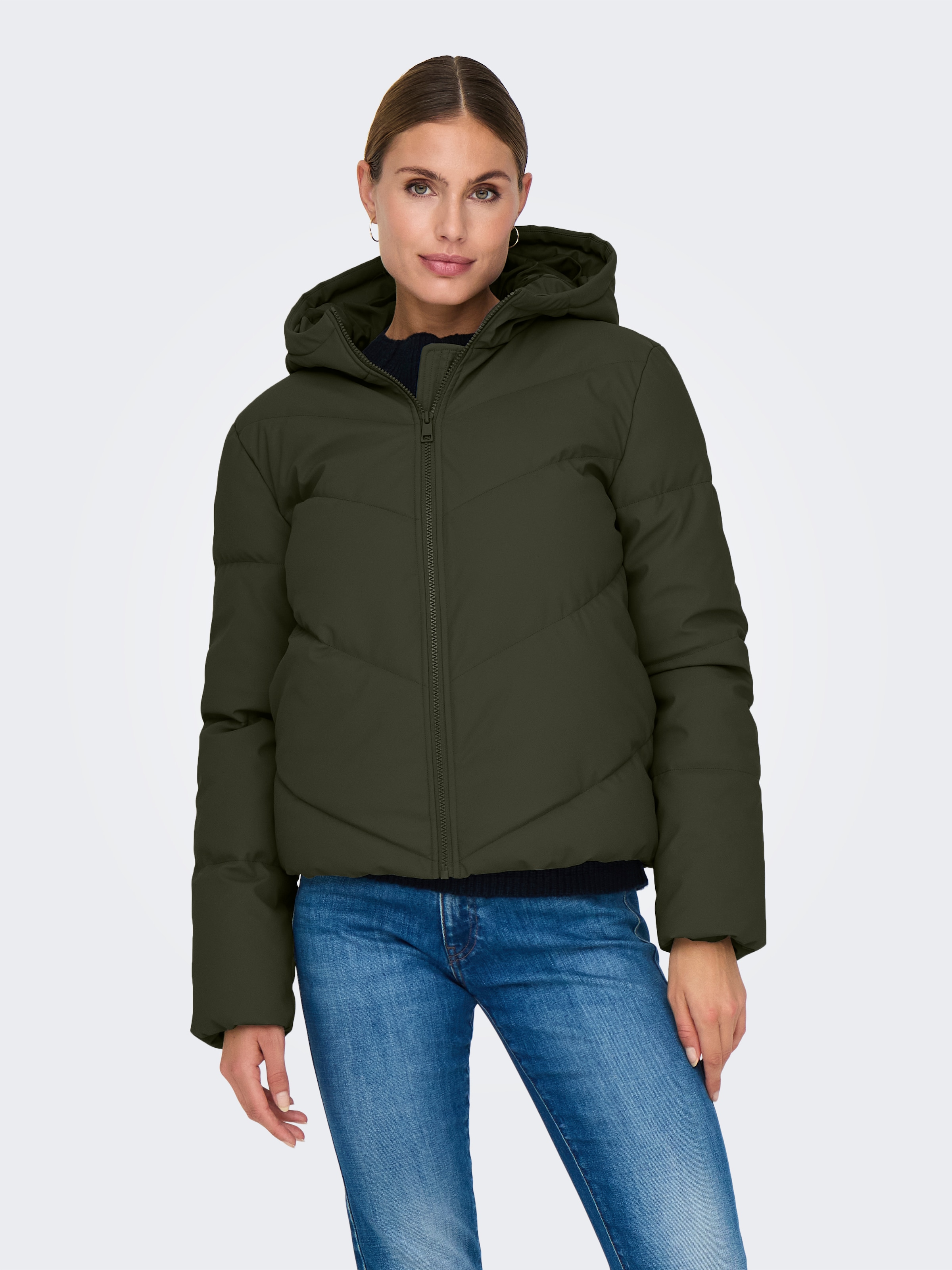 JDY Steppjacke "JDYARNHEM WATER REP SHORT PUFFA OTW NOOS", mit Kapuze günstig online kaufen