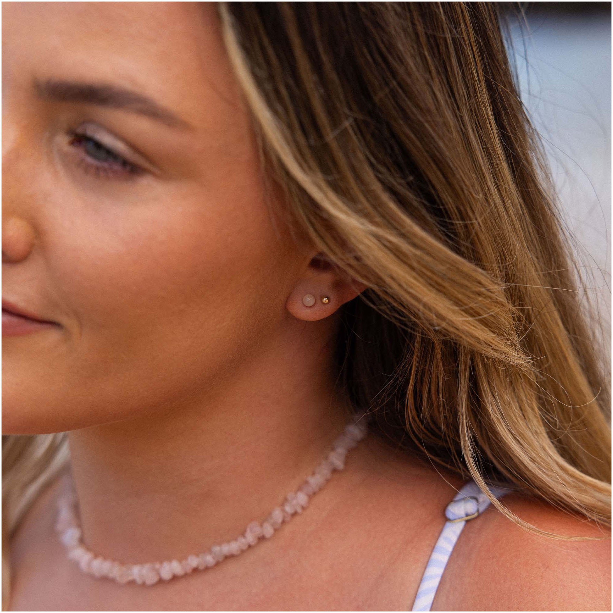 Purelei Paar Ohrstecker »Schmuck Geschenk Rose Quartz Ohrringe, 23381«, mit Rosenquarz