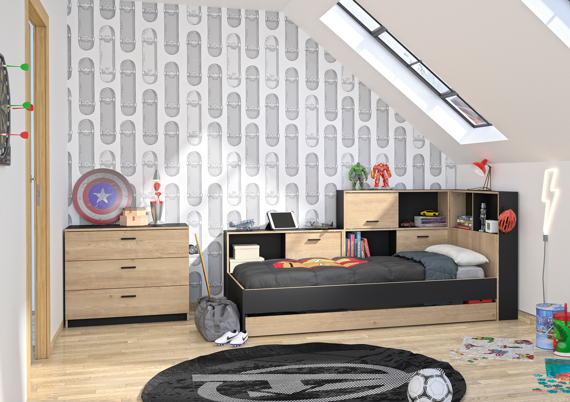 Gami Jugendzimmer-Set "Erwan" 2 Stk. tlg. Ideal für Kinder- und Jugendzimme günstig online kaufen