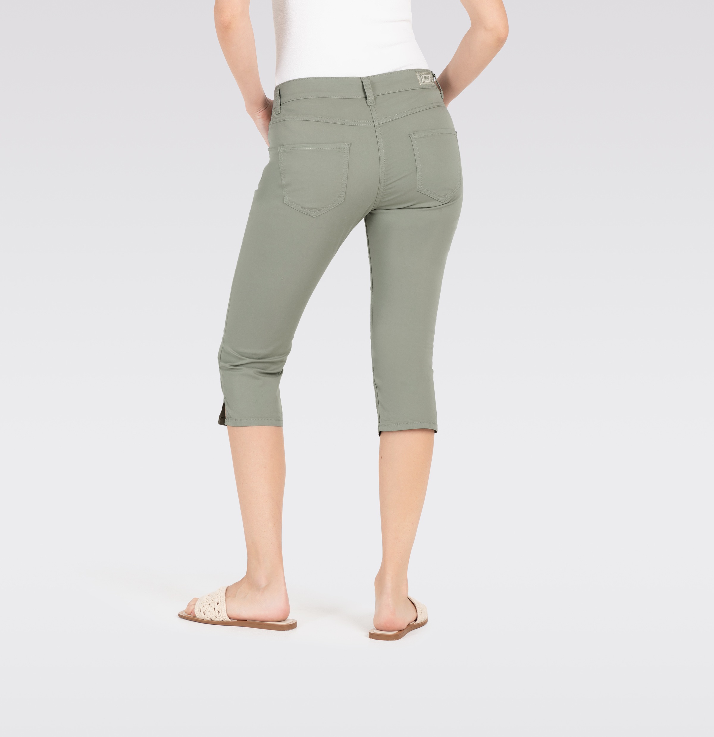 MAC Caprihose "Capri-Summer-Clean", Kniebedeckend mit kleinem Schlitz am Sa günstig online kaufen