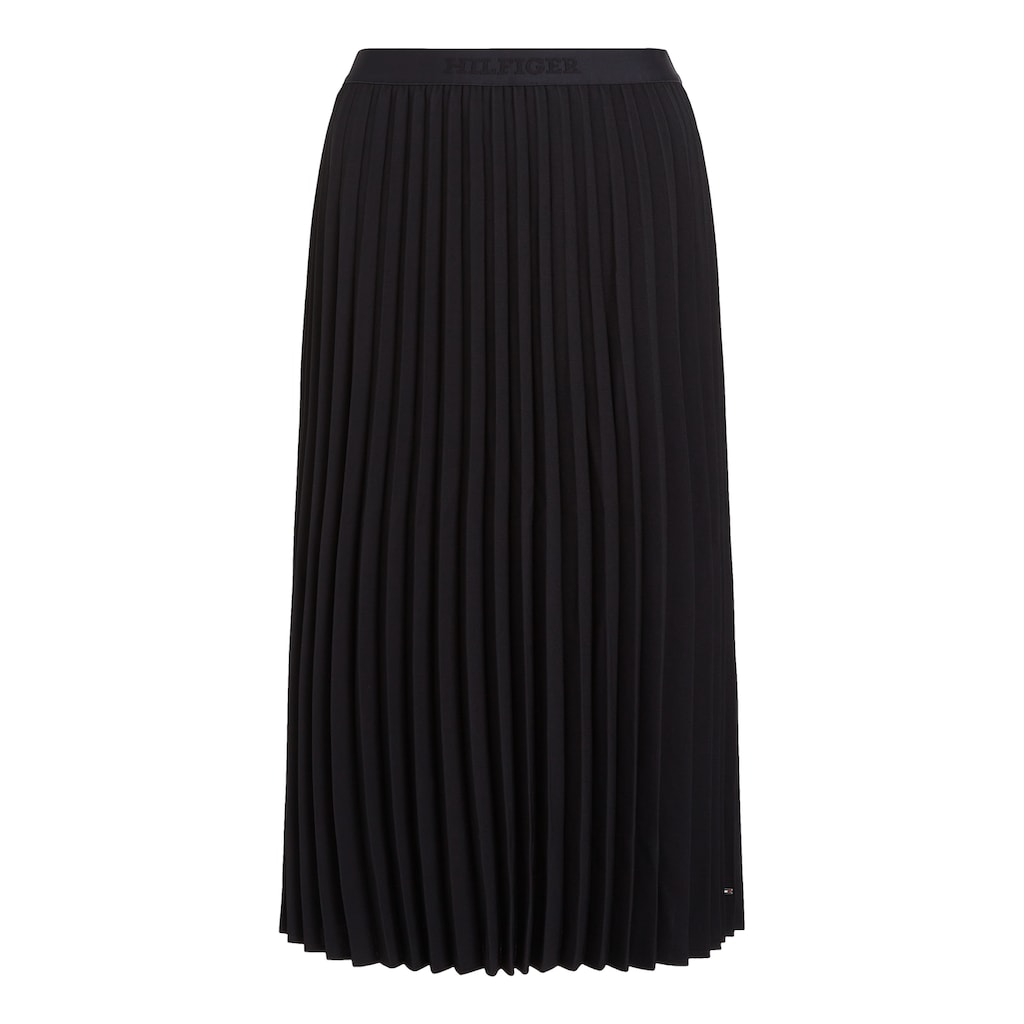 Tommy Hilfiger Plisseerock »FLUID TWILL PLEATED MIDI SKIRT«