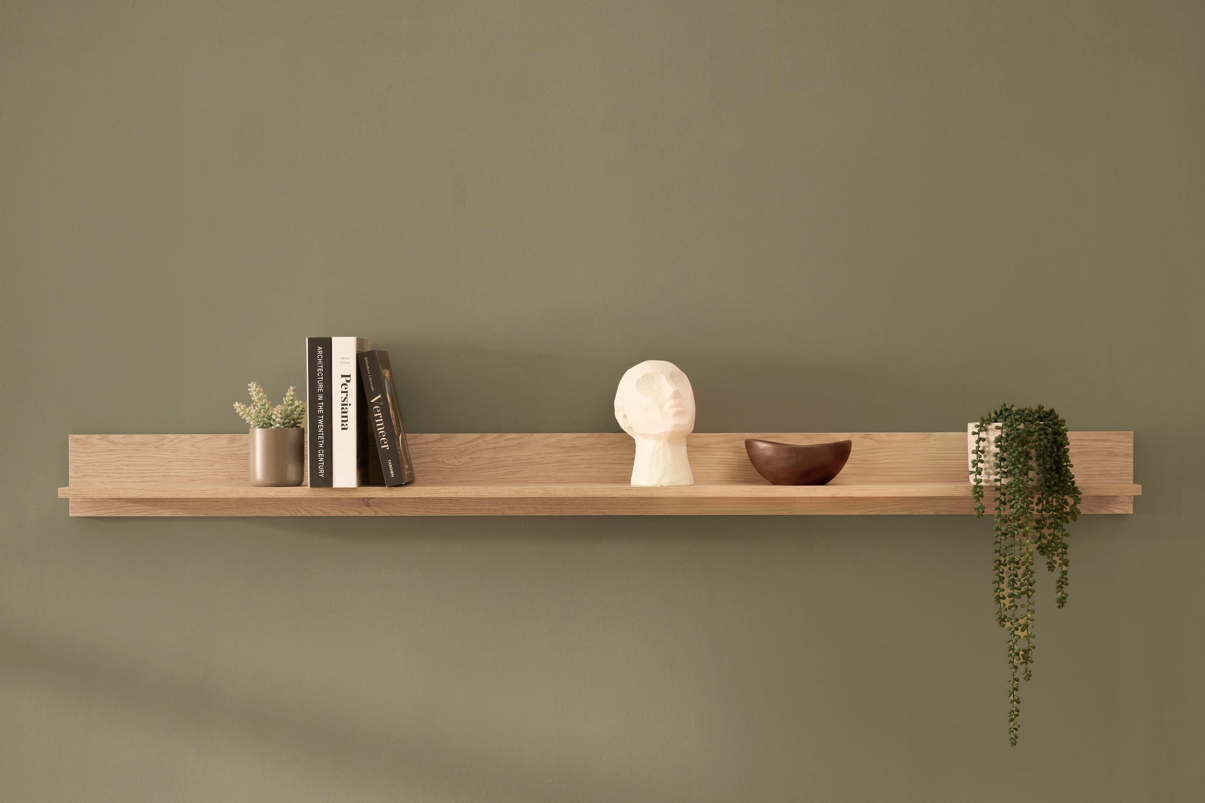 Home affaire Wandboard »Fredericia, modernes Wandregal, Wandhalter mit Ablagefläche« vielseitig einsetzbares Hängeregal, Eiche Cremona Toro, 195 cm breit