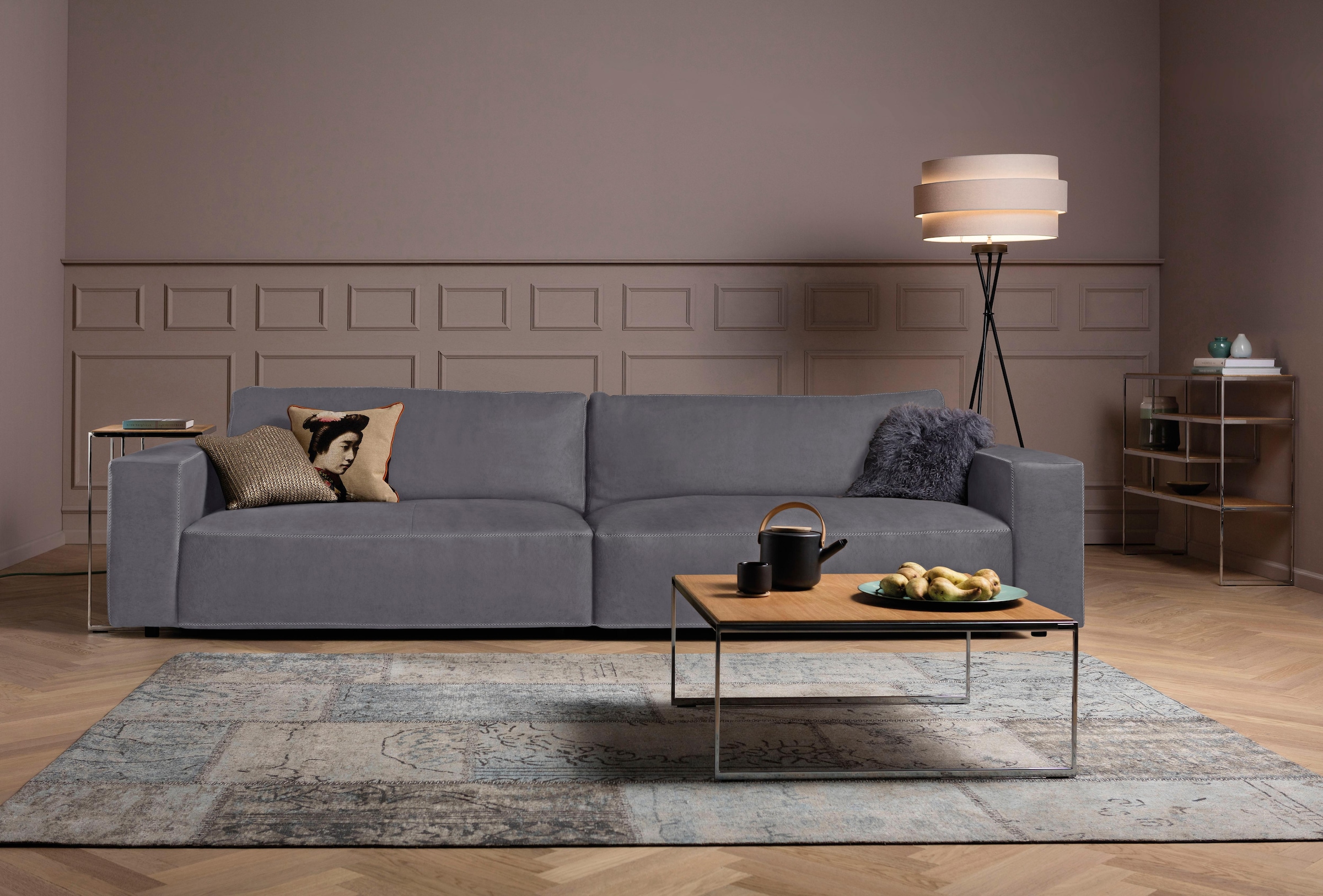 Musterring Big-Sofa "LUCIA Mega Sofa, zeitlos, bequem, Breite 292cm, Kontrastnähte" in vielen Qualitäten und 4 unterschiedlichen Nähten, 3-Sitzer