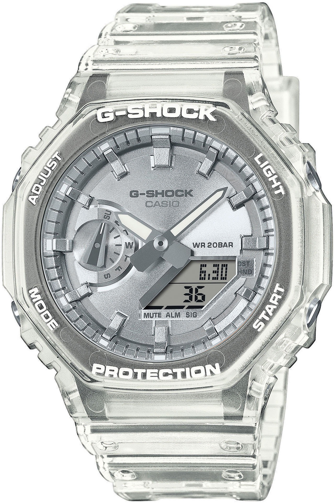 CASIO G-SHOCK Quarzuhr,Armbanduhr,Herrenuhr, digital,bis 20bar wasserd. Resinarmband