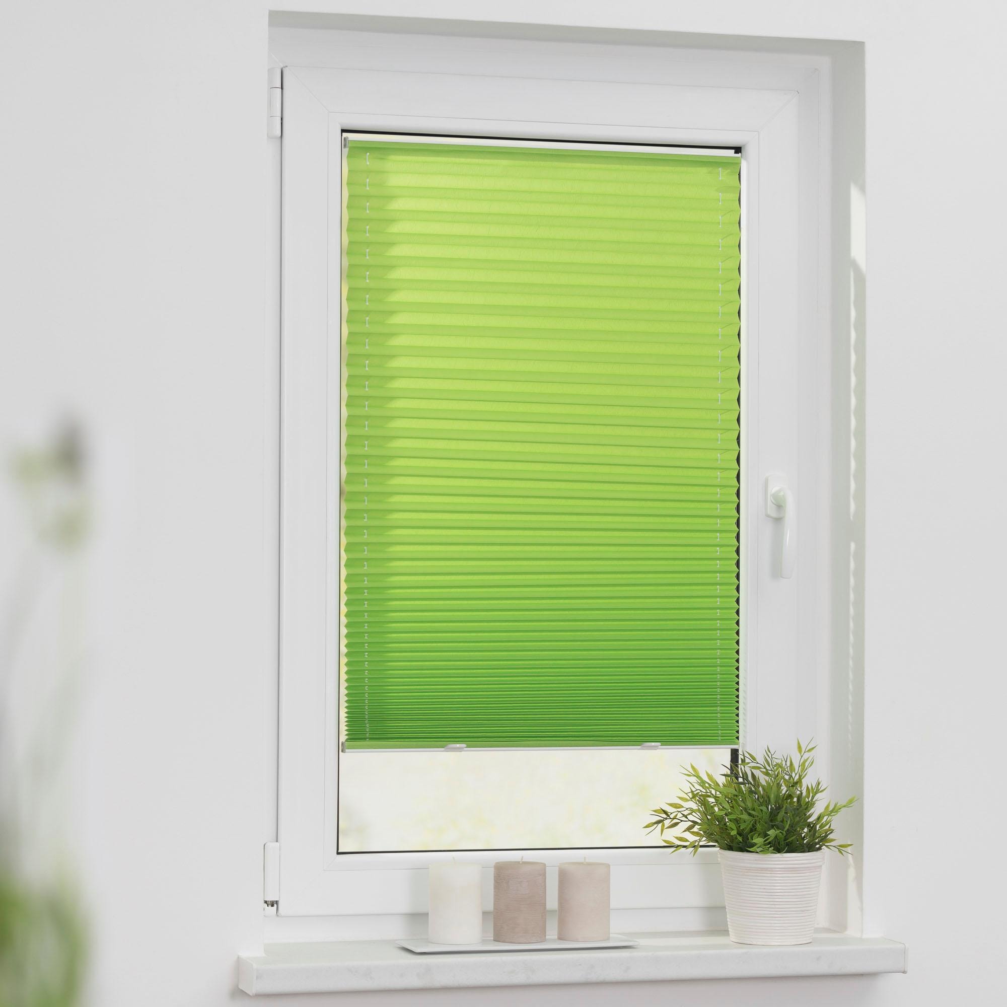 LICHTBLICK ORIGINAL Plissee »Haftfix« Lichtschutz ohne Bohren verspannt Crush-Optik, mit Saugnapf