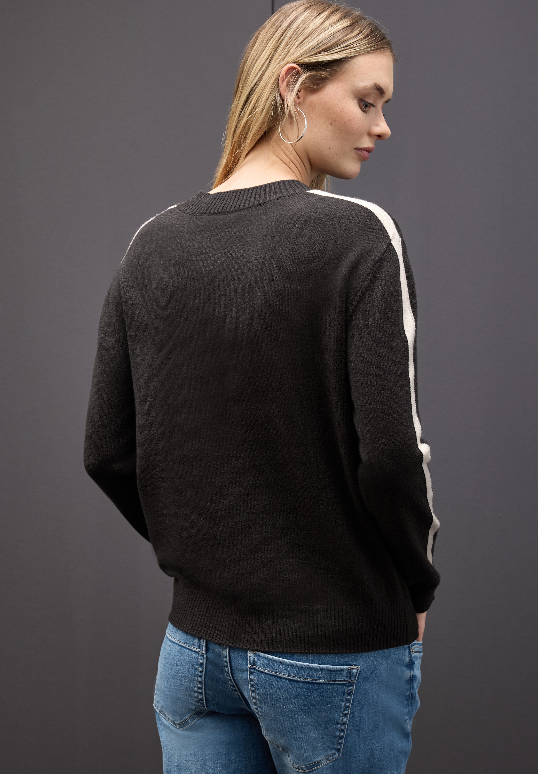 STREET ONE Rundhalspullover mit Rippbündchen günstig online kaufen