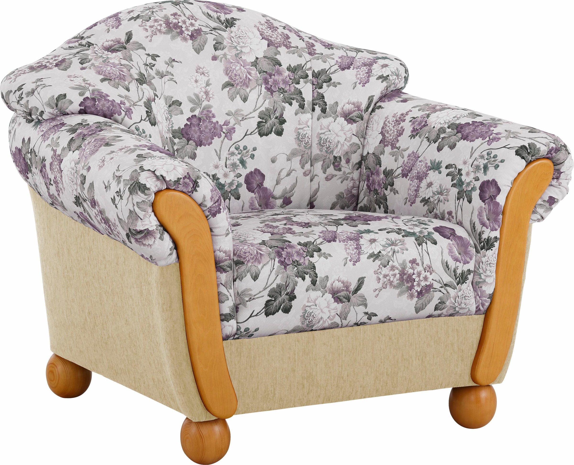 Home affaire Sessel "Milano, bequemer Loungesessel im Landhaus-Stil" günstig online kaufen