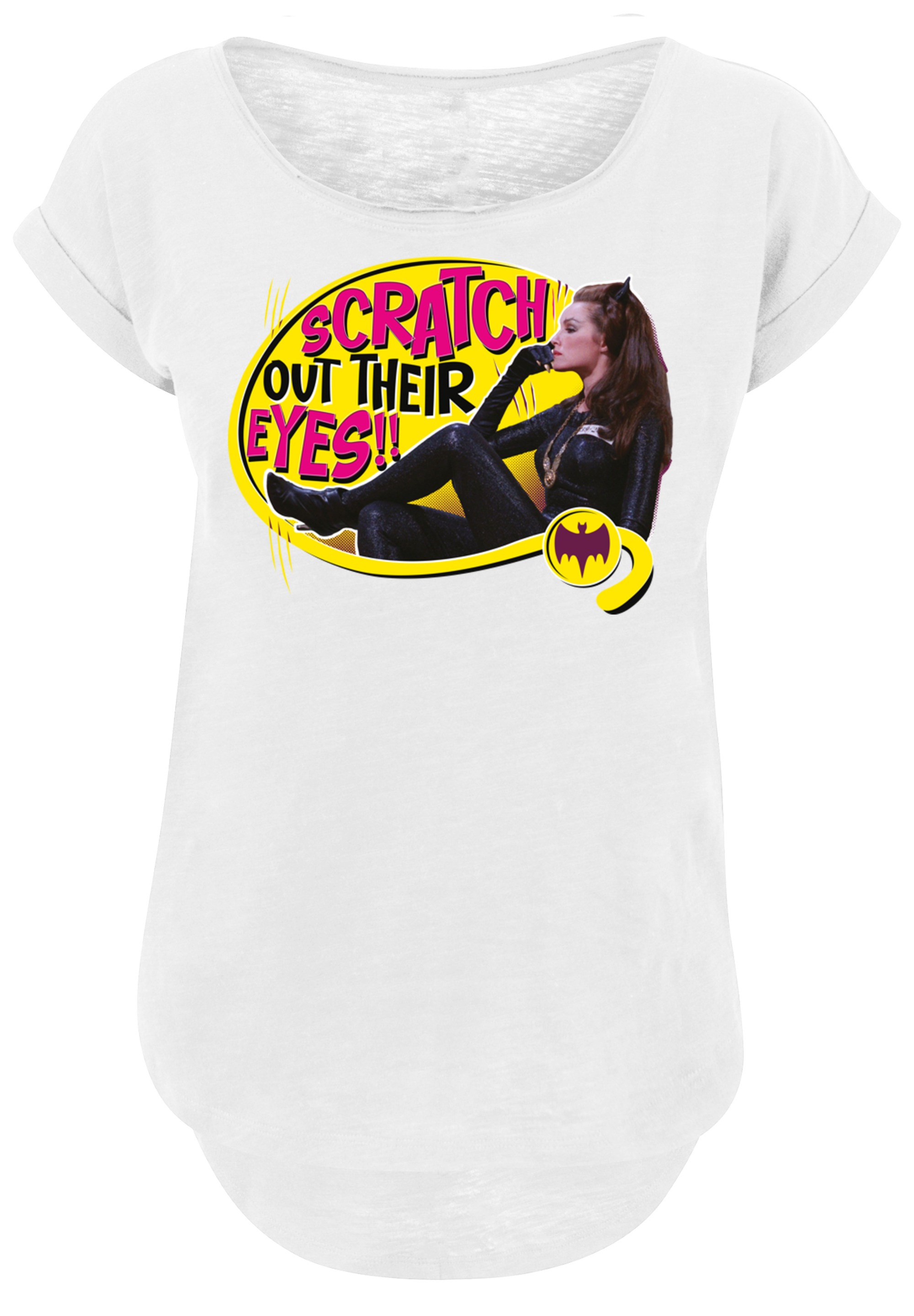 F4NT4STIC T-Shirt »Batman TV Serie Catwoman Scratch«, Damen,Premium Merch,Lang,Longshirt,Bedruckt