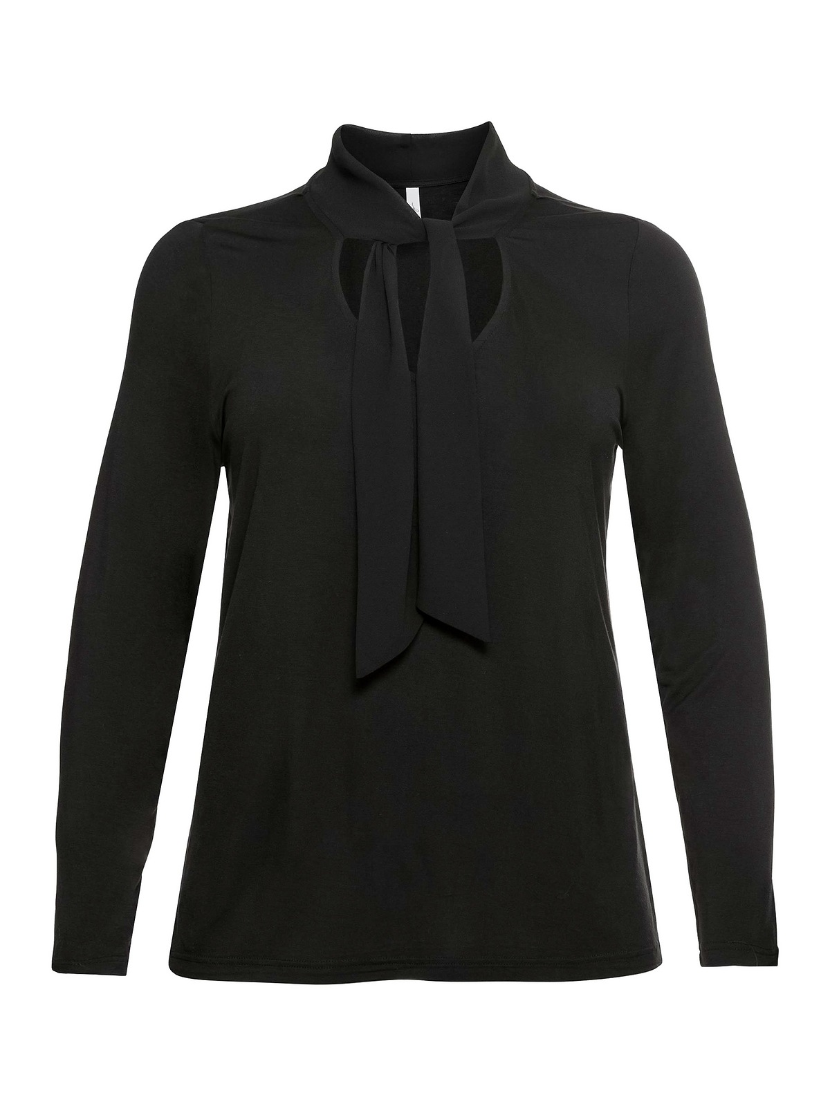 Sheego Langarmshirt »Große Größen«, mit Bindeband aus weichem Chiffon