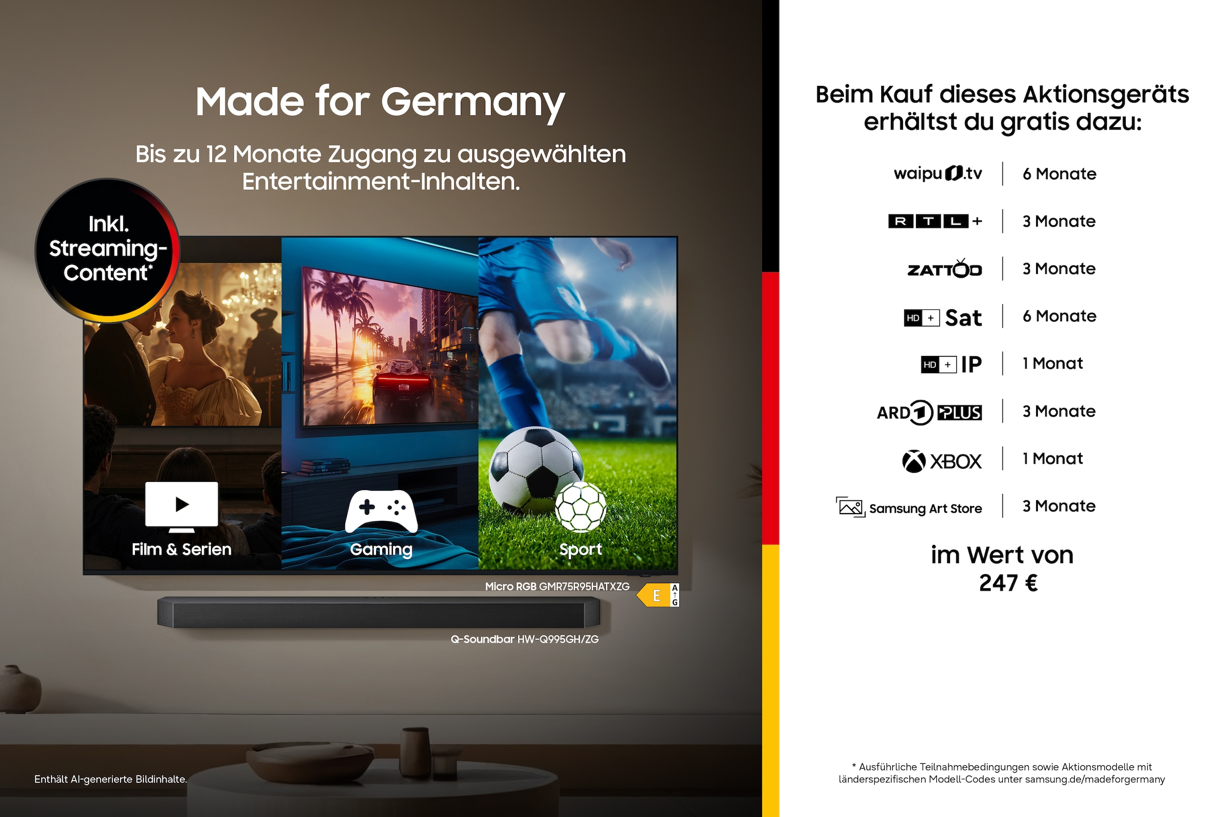 Samsung QLED-Fernseher »GQ55QN80HAU« 138 cm/55 ″ Smart-TV Real QLED Mini-LEDs, Motion Xcelerator 144 Hz, Gaming Hub, Dolby Atmos