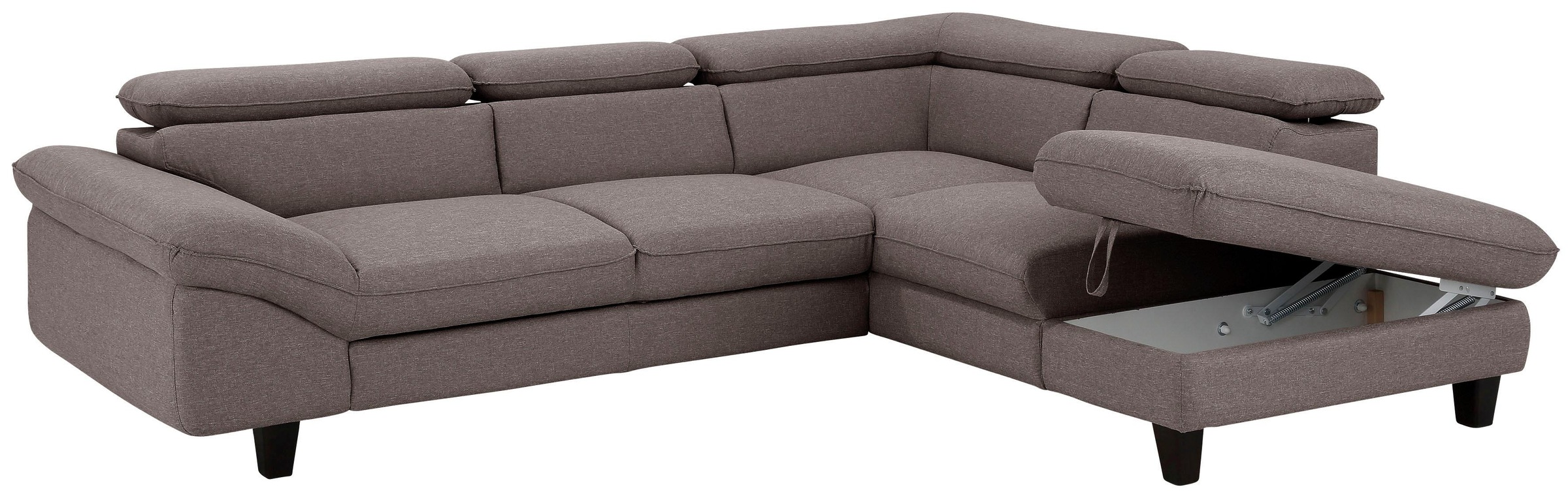 Home affaire Ecksofa »Pilot L-Form«, mit Kopfteilverstellung, wahlweise mit Bettfunktion & Bettkasten
