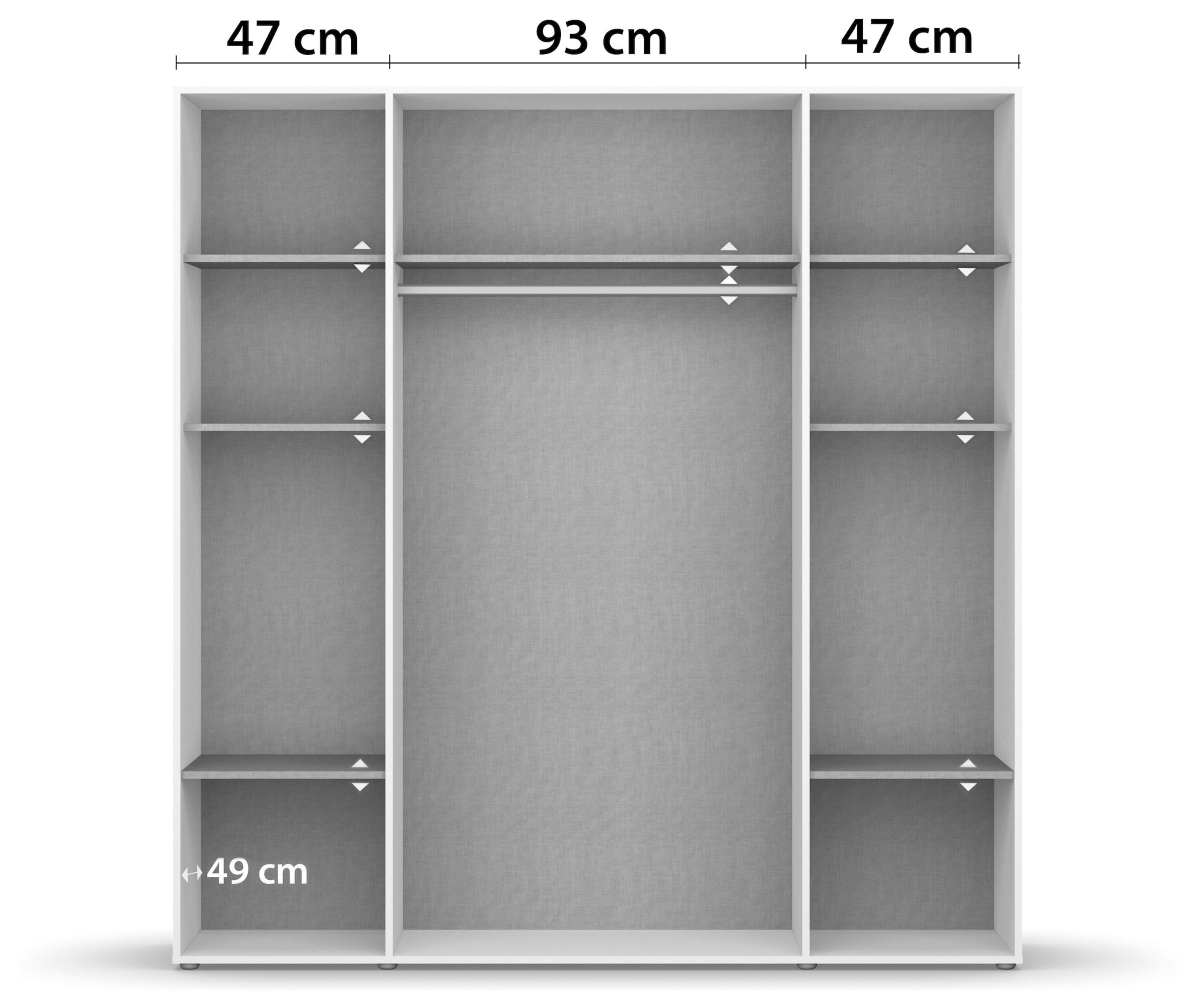 rauch Kleiderschrank »VOYAGER Otto´s Choice Garderobe Wäscheschrank TOPSELLER Schlafzimmer«, (in 3 verschiedenen Ausstattungen BASIC/CLASSIC/PREMIUM), Schrank mit modernen Griffen in viel Stauraum MADE IN GERMANY