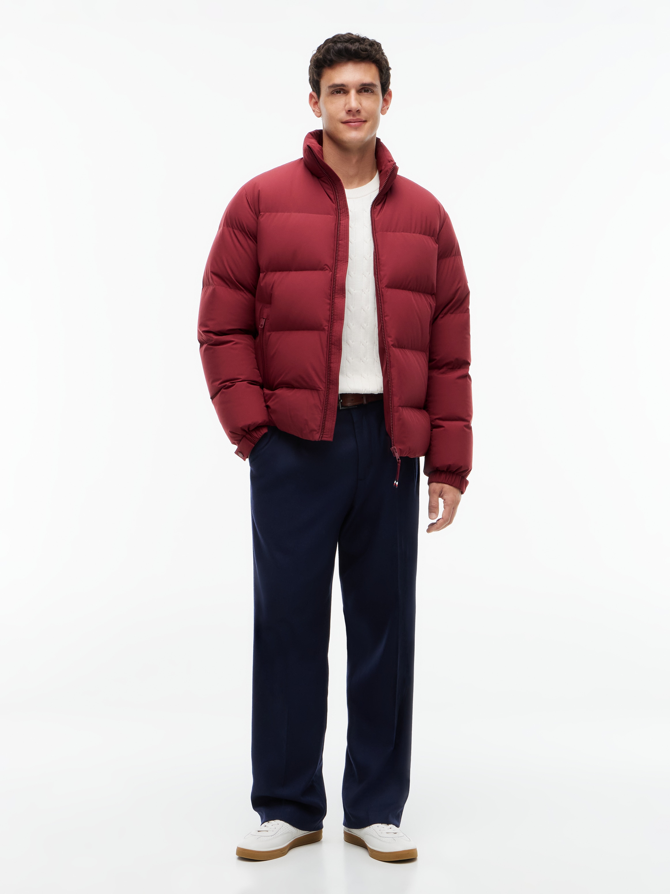 Tommy Hilfiger Steppjacke »DOWN STAND PUFFER JKT« mit Logo-Patch