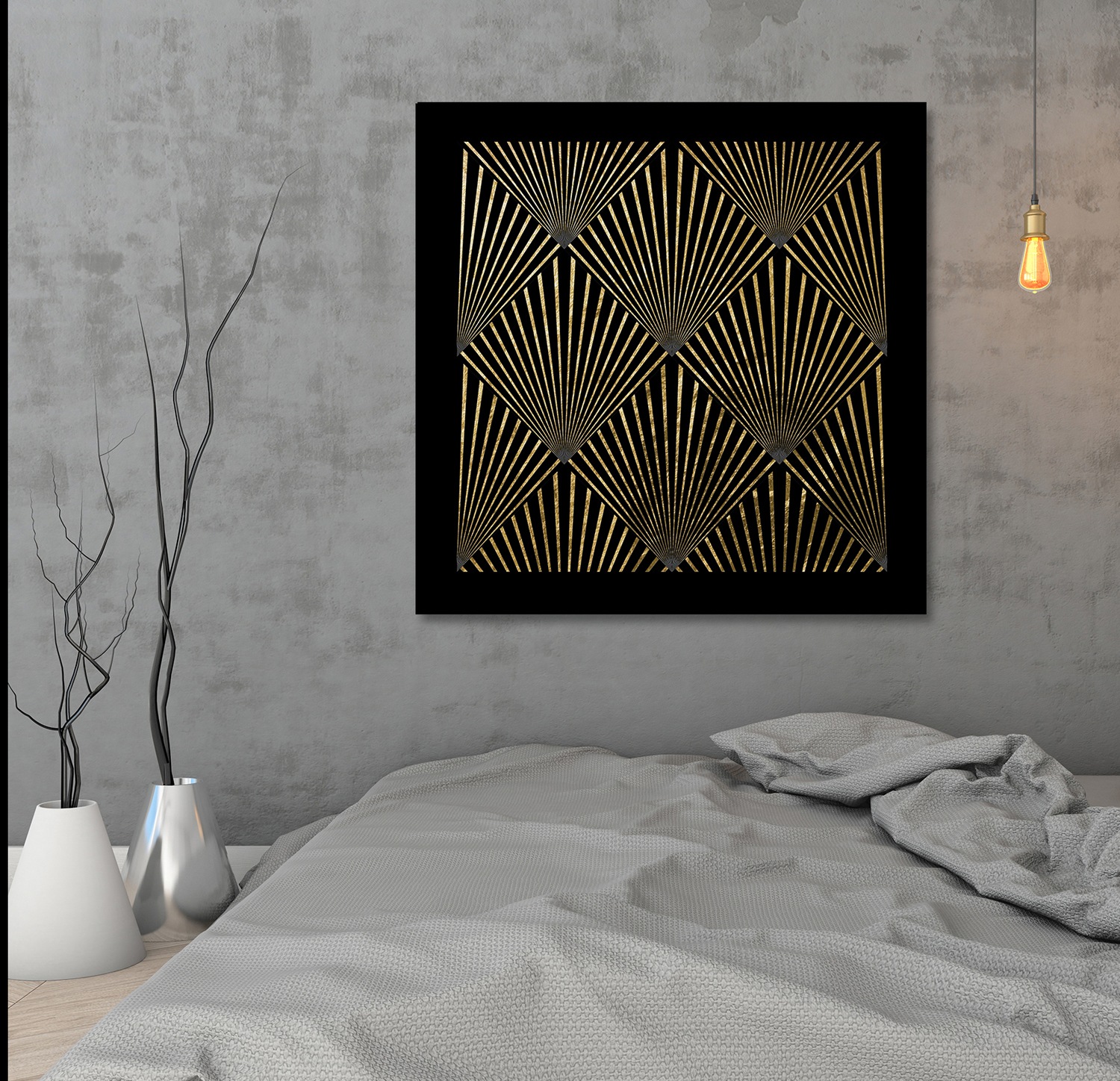 OTTO home Acrylglasbild "Abstrakte Formen - Acrylbilder mit Blattgold veredelt" Abstrakt Grafik 1 Stk. tlg. Goldveredelung, Handgearbeitet, Gerahmt, Edel