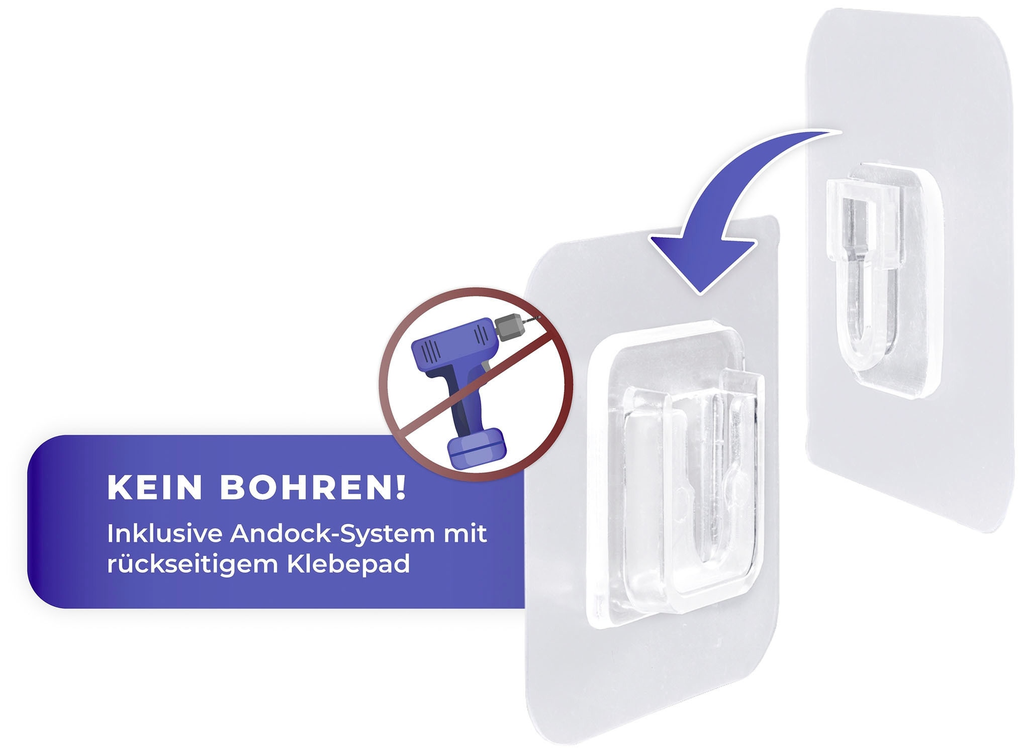 Maximex Duschregal »Aufbewahrungscaddy«, zum Kleben