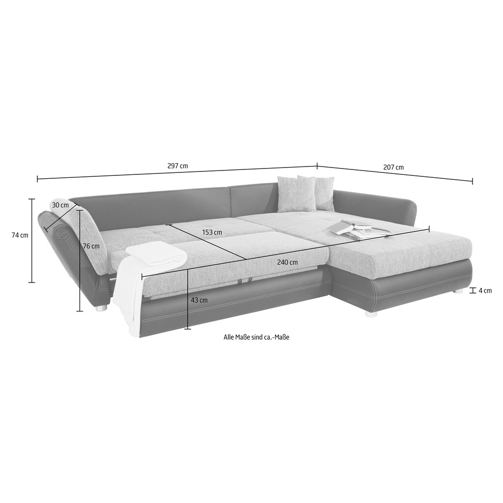 Jockenhöfer Gruppe Ecksofa »Java L-Form«