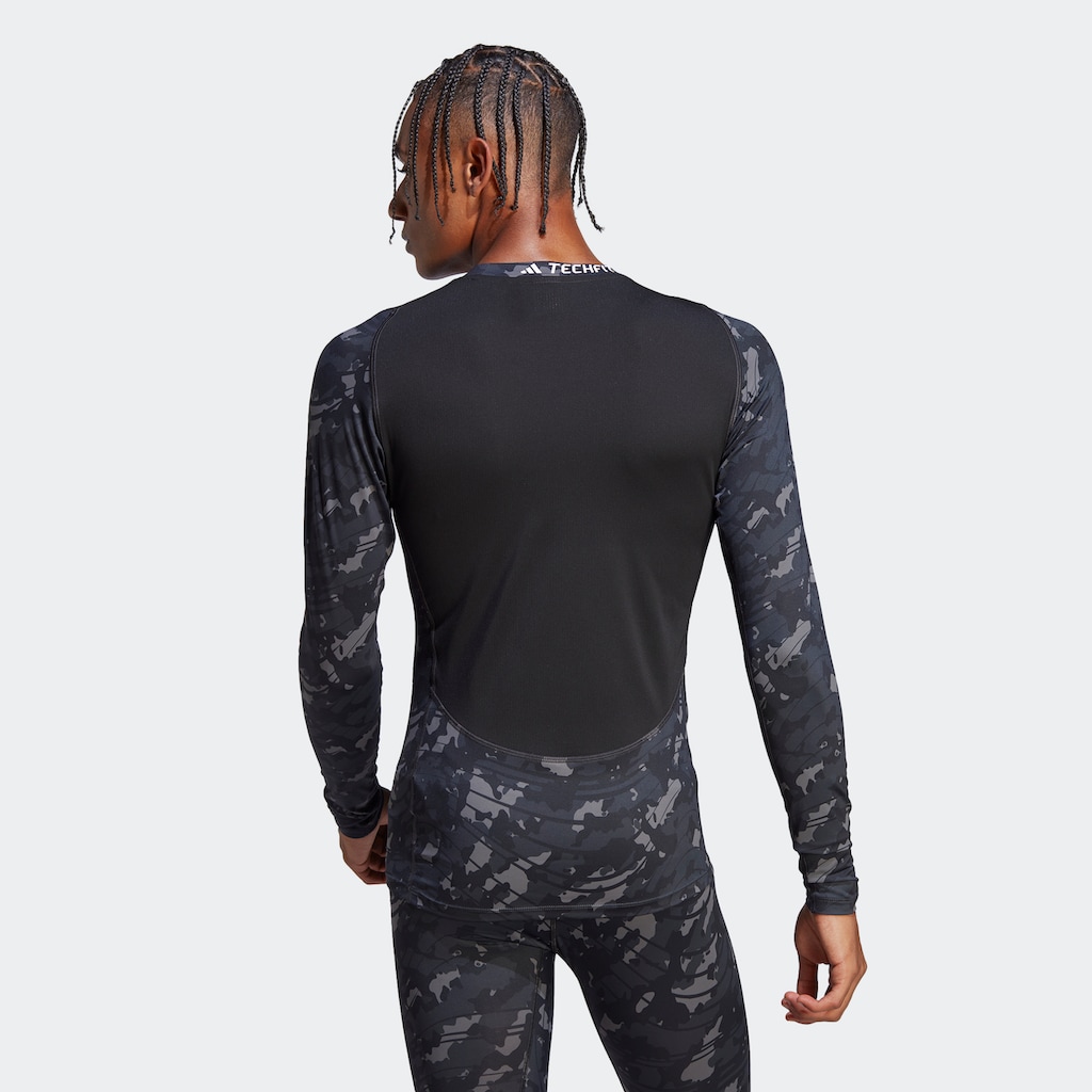 adidas Performance Funktionsshirt »TECHFIT ALLOVER PRINT TRAINING LONGSLEEVE«